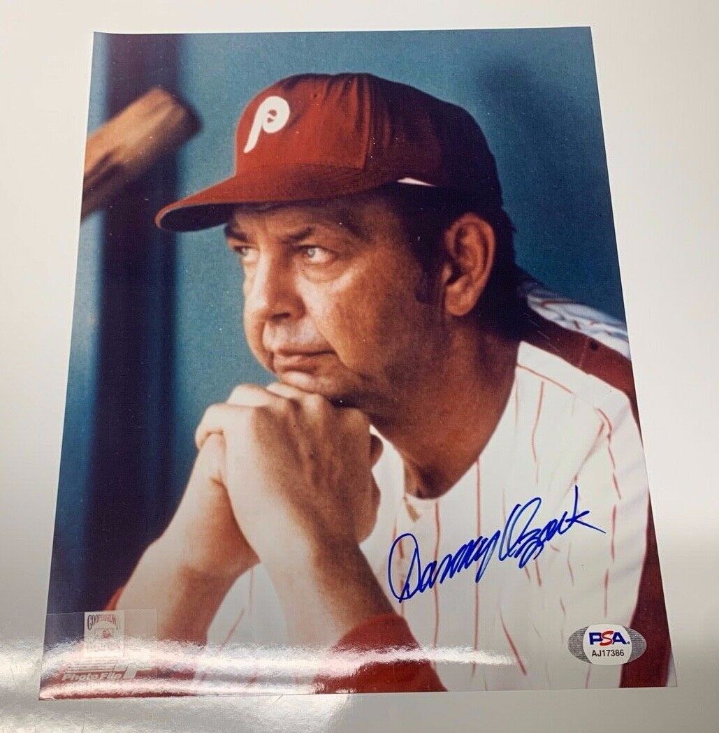 Danny Ozark Autographed 8x10 Sports Photo PSA COA AJ17386 MLB 80's Phillies