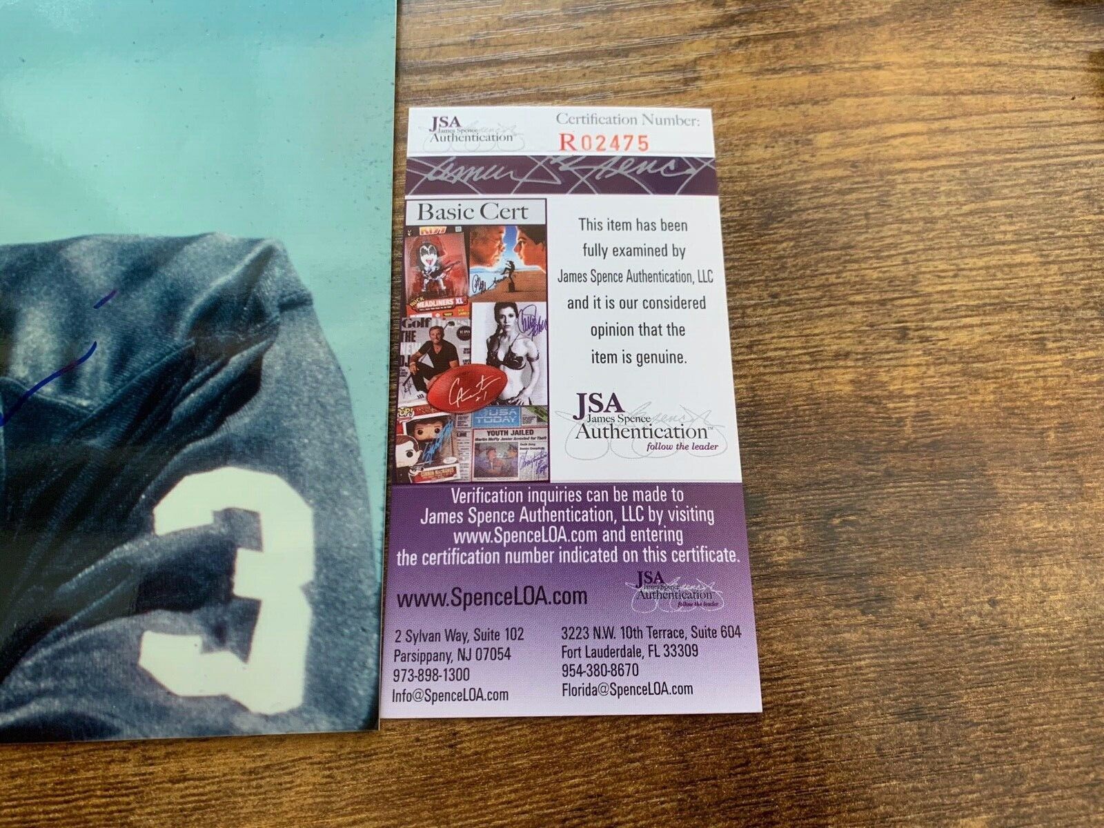 Darly Lamonica Oakland Raiders Autographed 8x10 color photo w/ JSA R02475