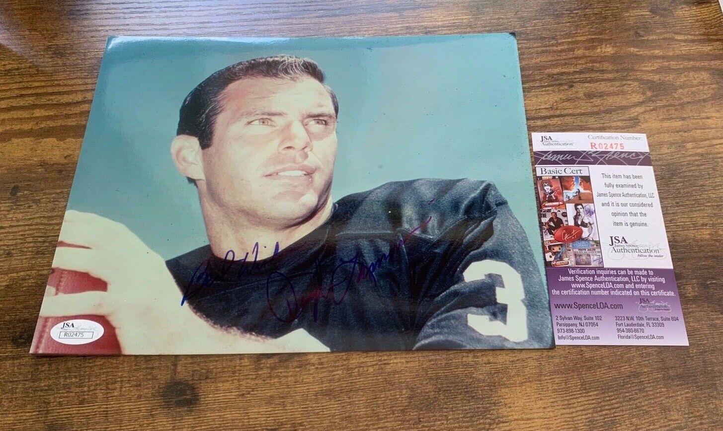 Darly Lamonica Oakland Raiders Autographed 8x10 color photo w/ JSA R02475