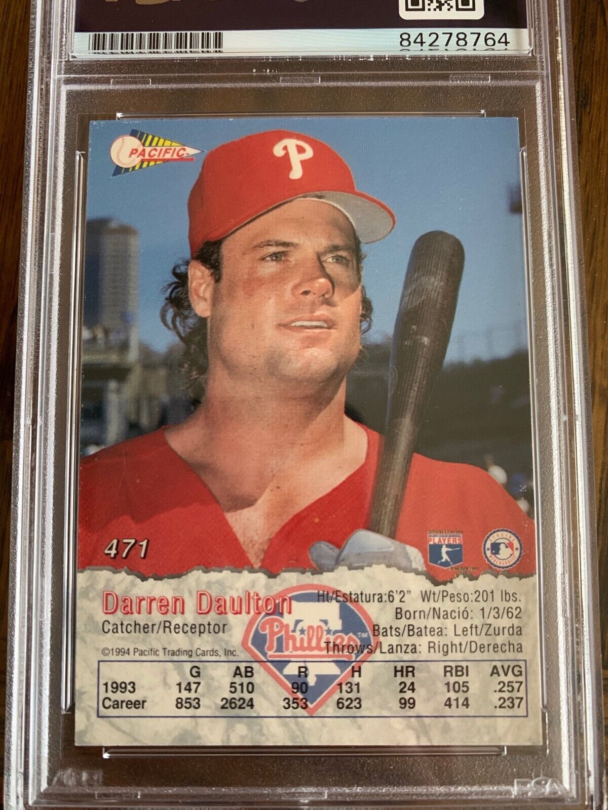 Darren Daulton - Trading/Sports Card Signed