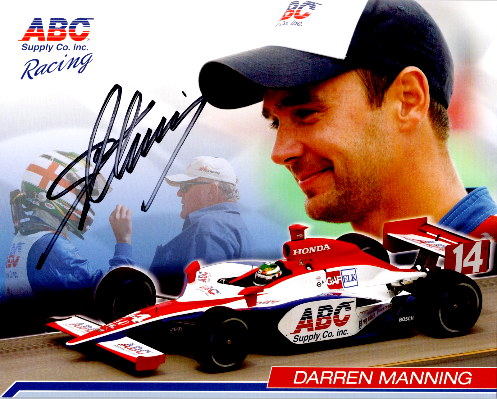 Darren Manning ABC Supply Company Signed Autographed Cardstock 8x10 Photo