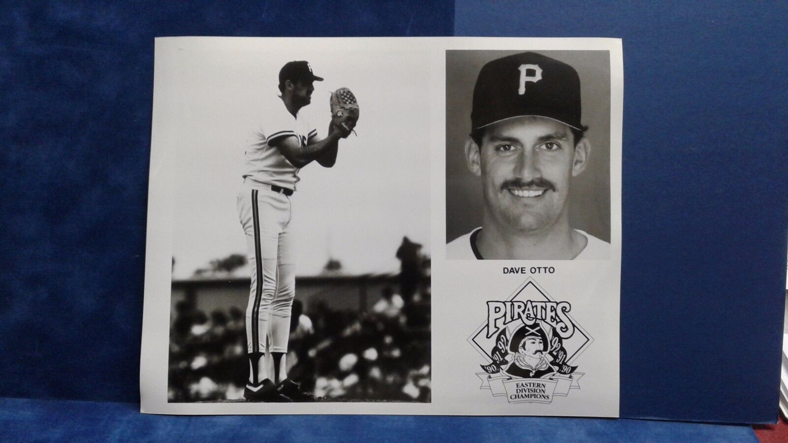 Dave Otto Pittsburgh Pirates  B&W 8x10 Photo
