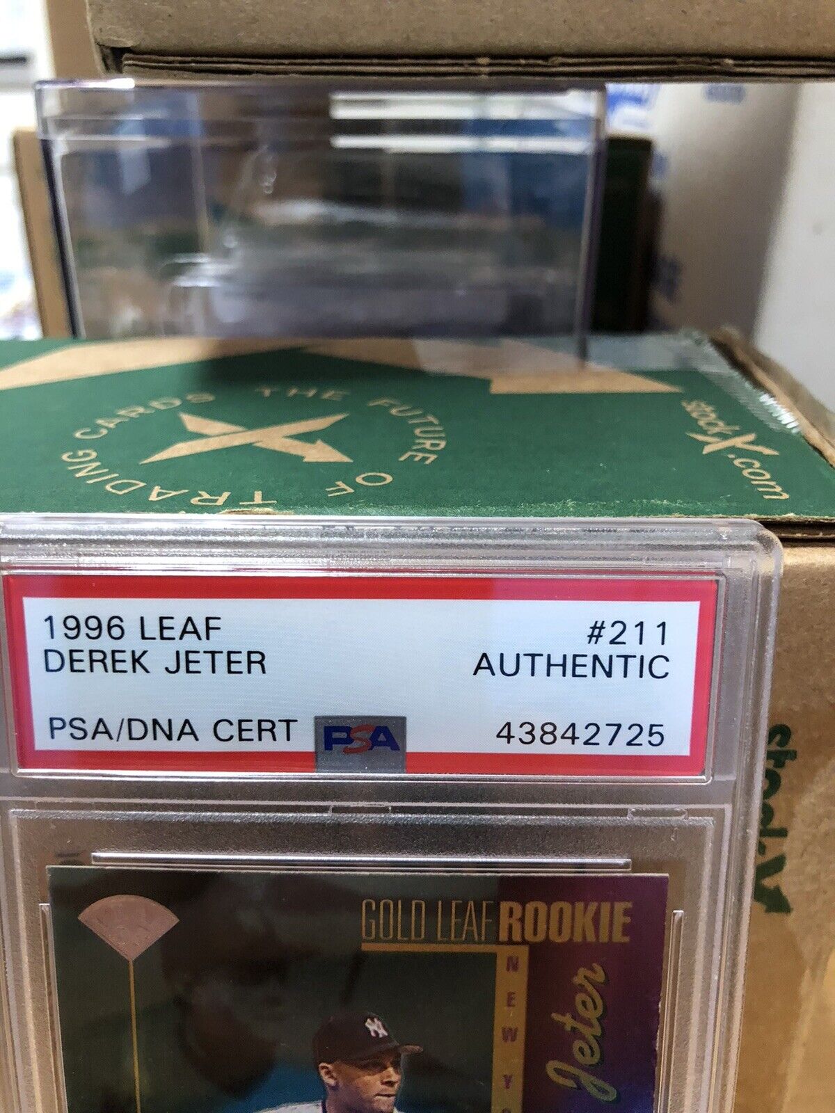 Derek Jeter Signed Autographed Rookie Card PSA Authentic Slabbed 1996 - All  Sports Custom Framing