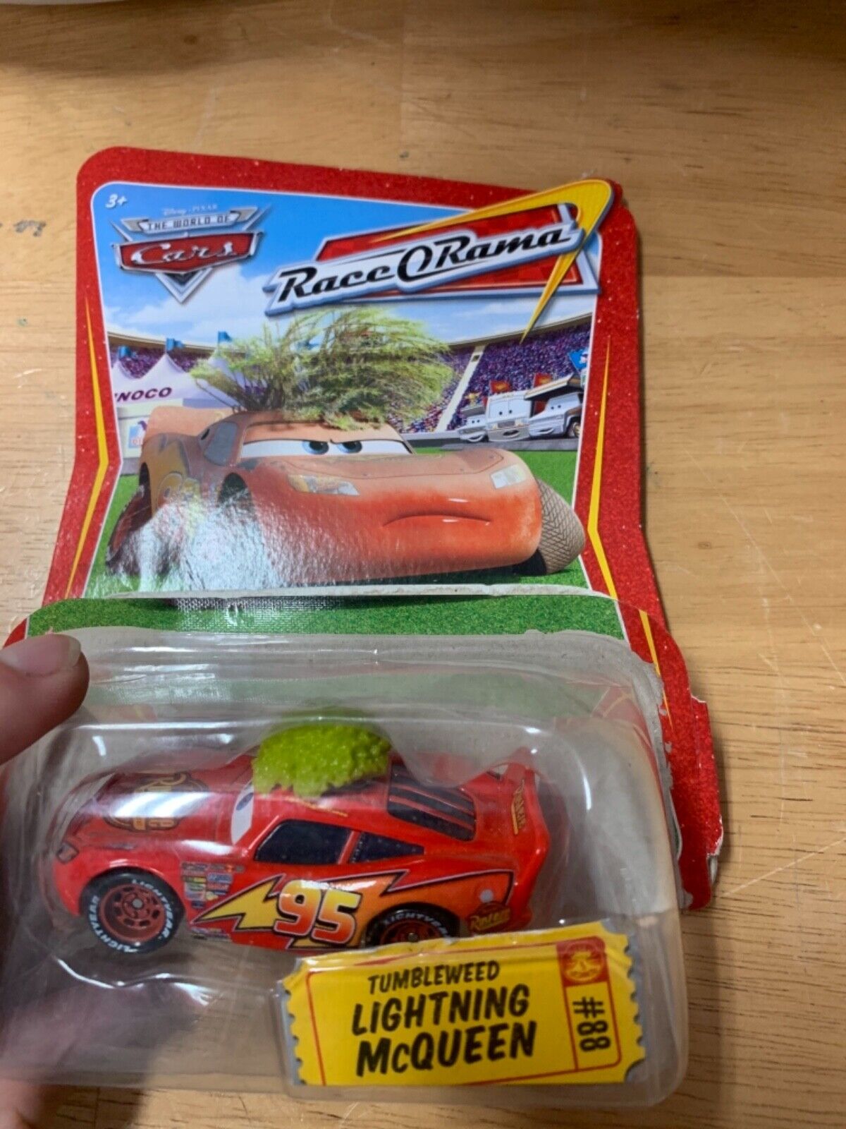 Disney Pixar Cars Race o Rama Opened Tumbleweed Lightning McQueen