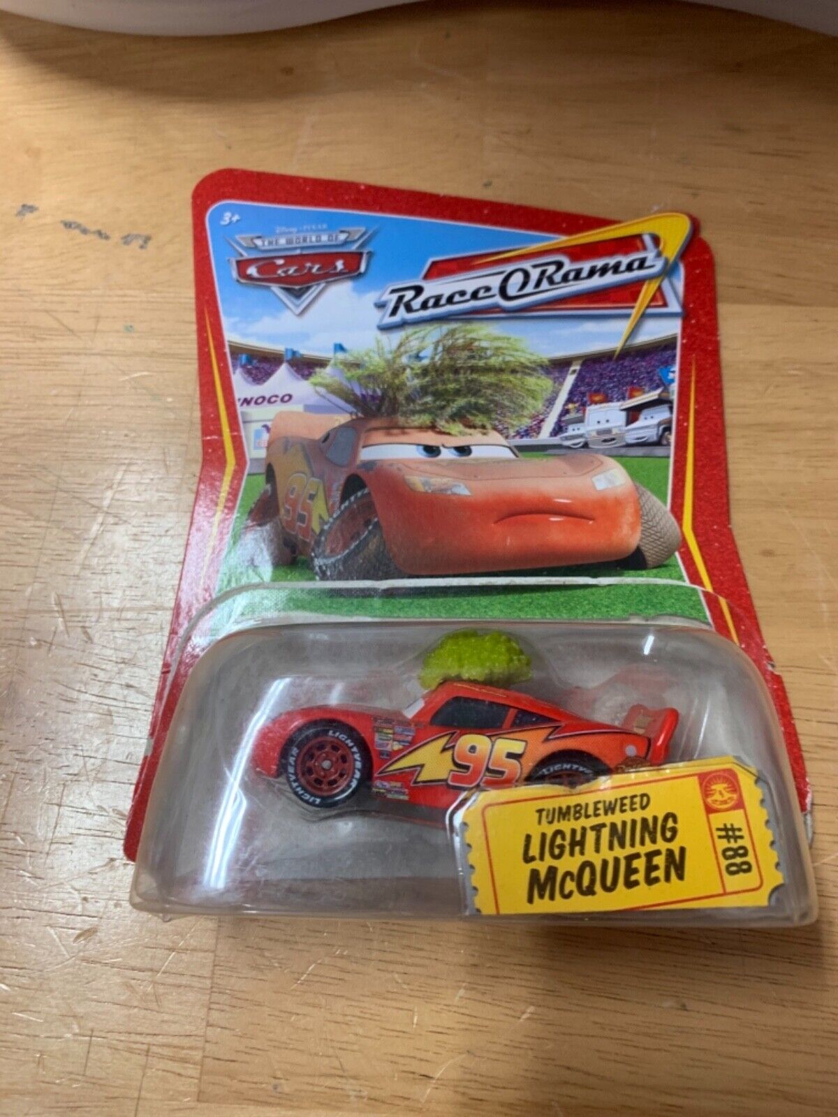 Disney Pixar Cars Race o Rama Opened Tumbleweed Lightning McQueen