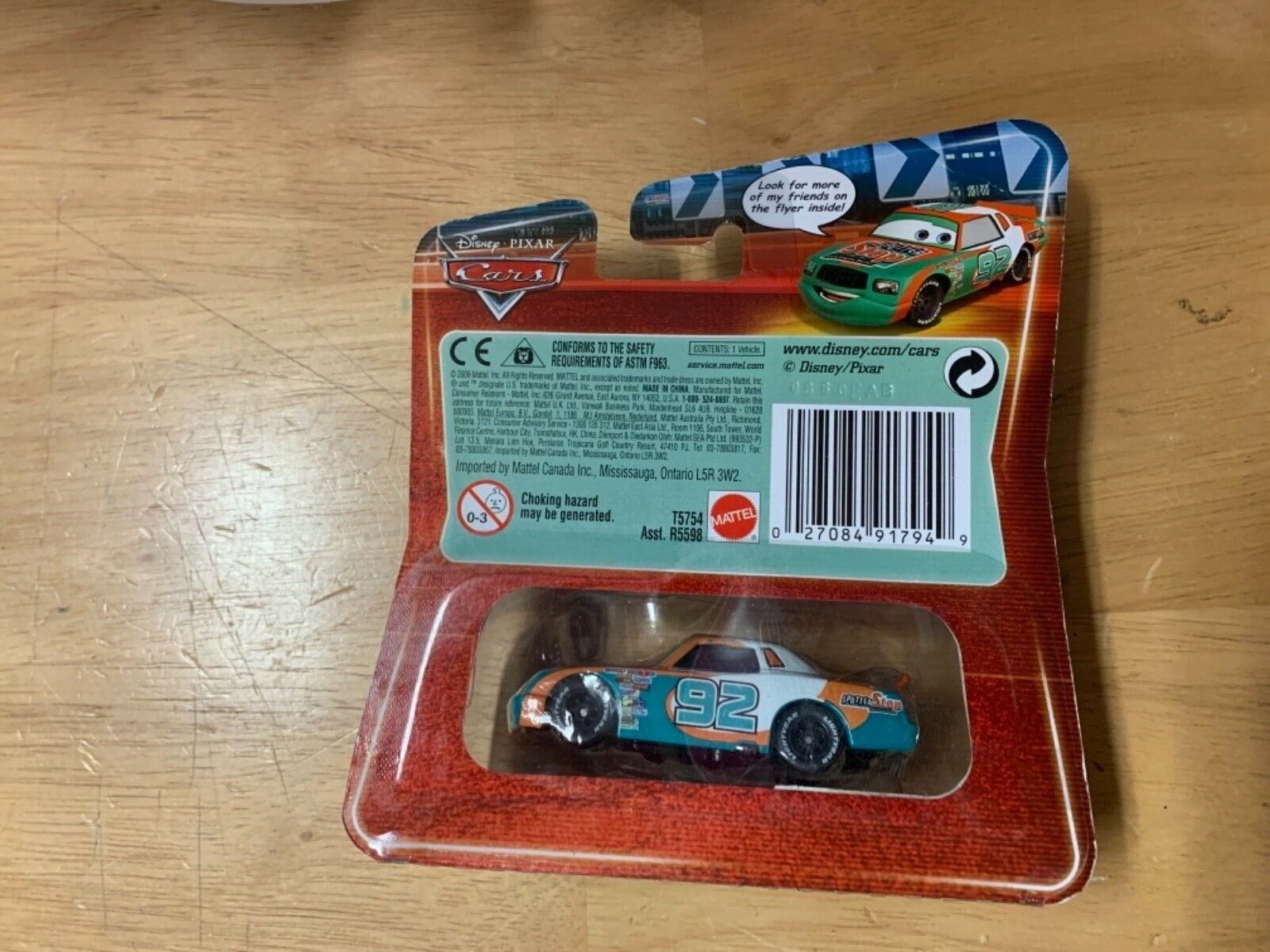 Disney Pixar Cars Synthetic Rubber Tires Opened Sputter Stop No. 92