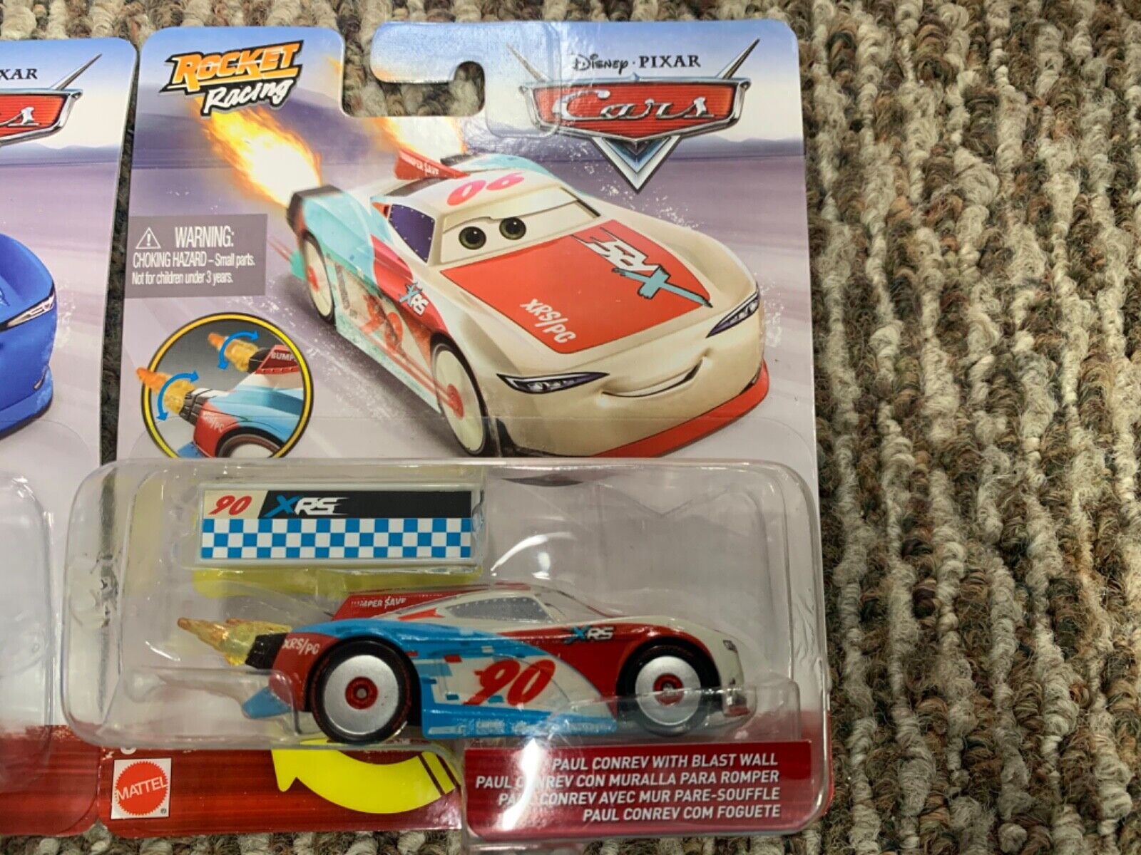 Disney Pixar Cars XRS Rocket Racers Paul Conrev & Cam Spinner Lot of 2