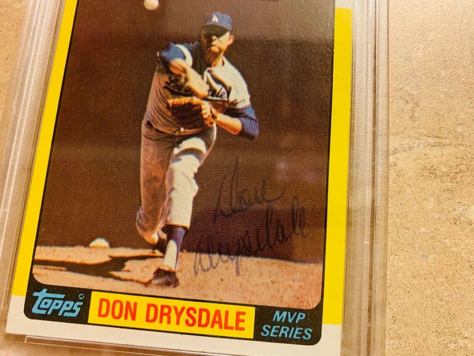 Don Drysdale Dodgers Autographed 1982 Topps Kmart Card PSA Slabbed Certified