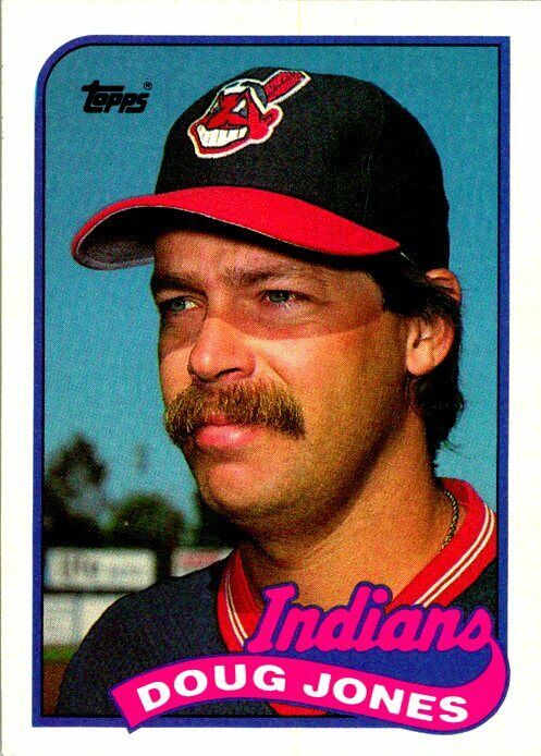 Doug Jones Cleveland Indians 1989 Topps Misprint Card Atlanta Braves Backside