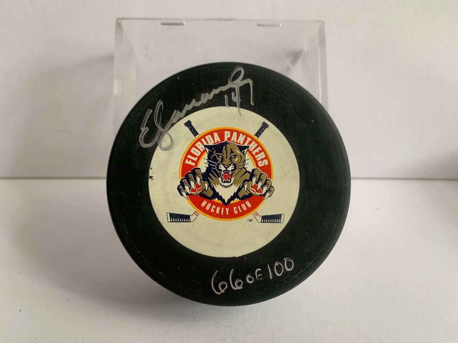 Ed Jovanovski Florida Panthers Autographed Official Licensed Rookie Puck 66/100