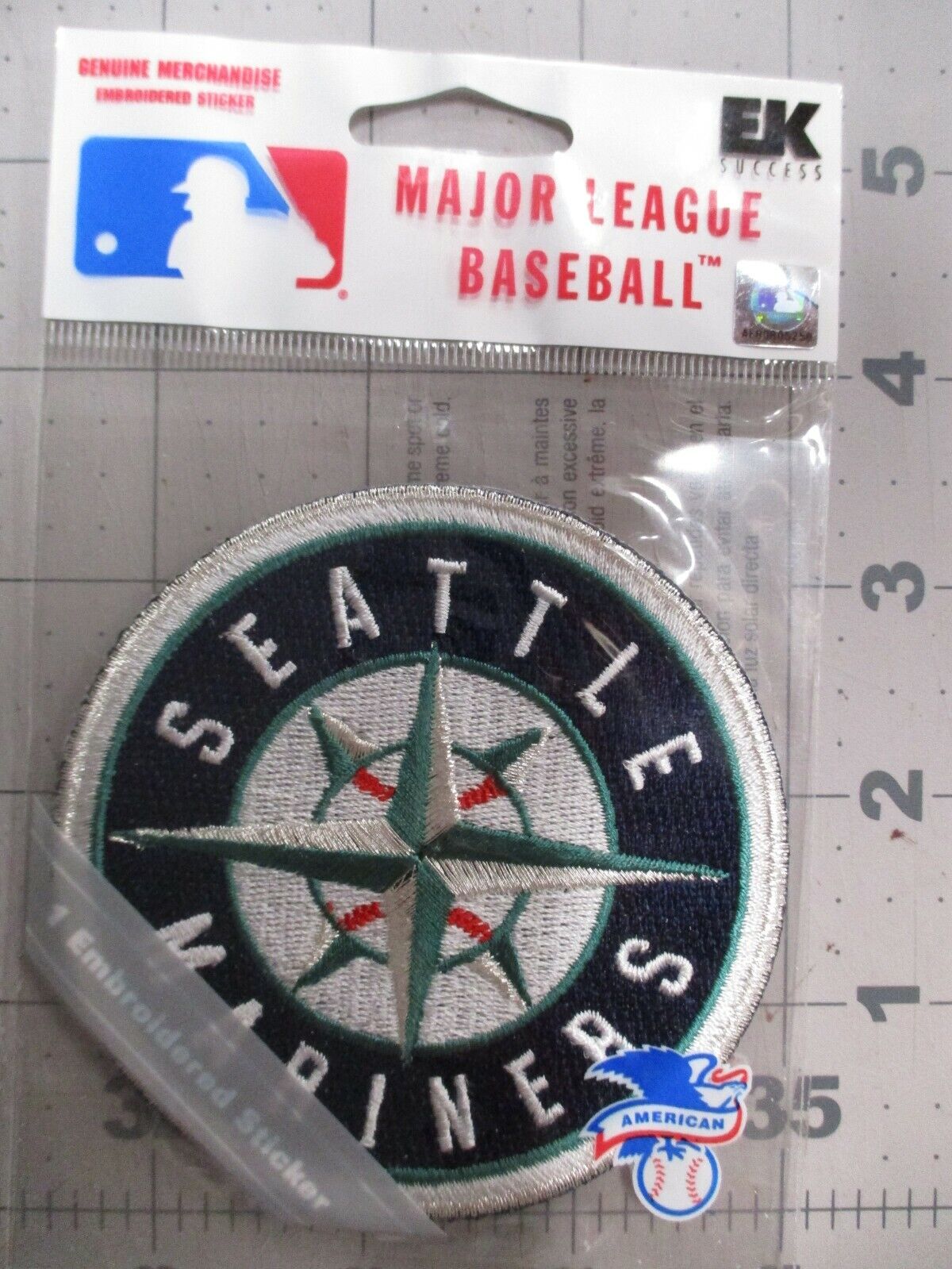 EK Success New in Package Seattle Mariners MLB Patch Size 3.25 x 3.25 inches