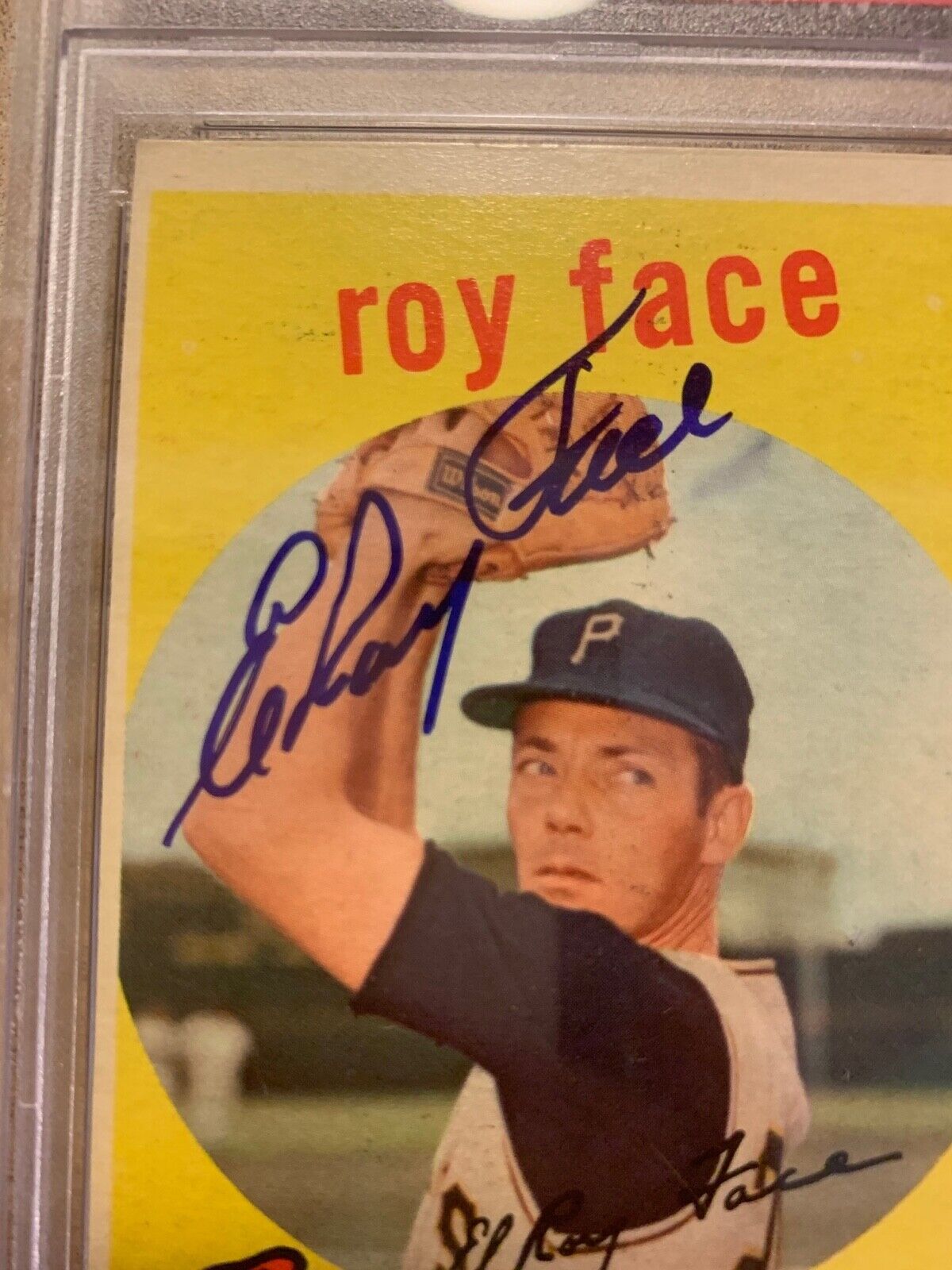 El Roy Face Autographed 1959 Topps Baseball Card 339 PSA Certified & Slabbed