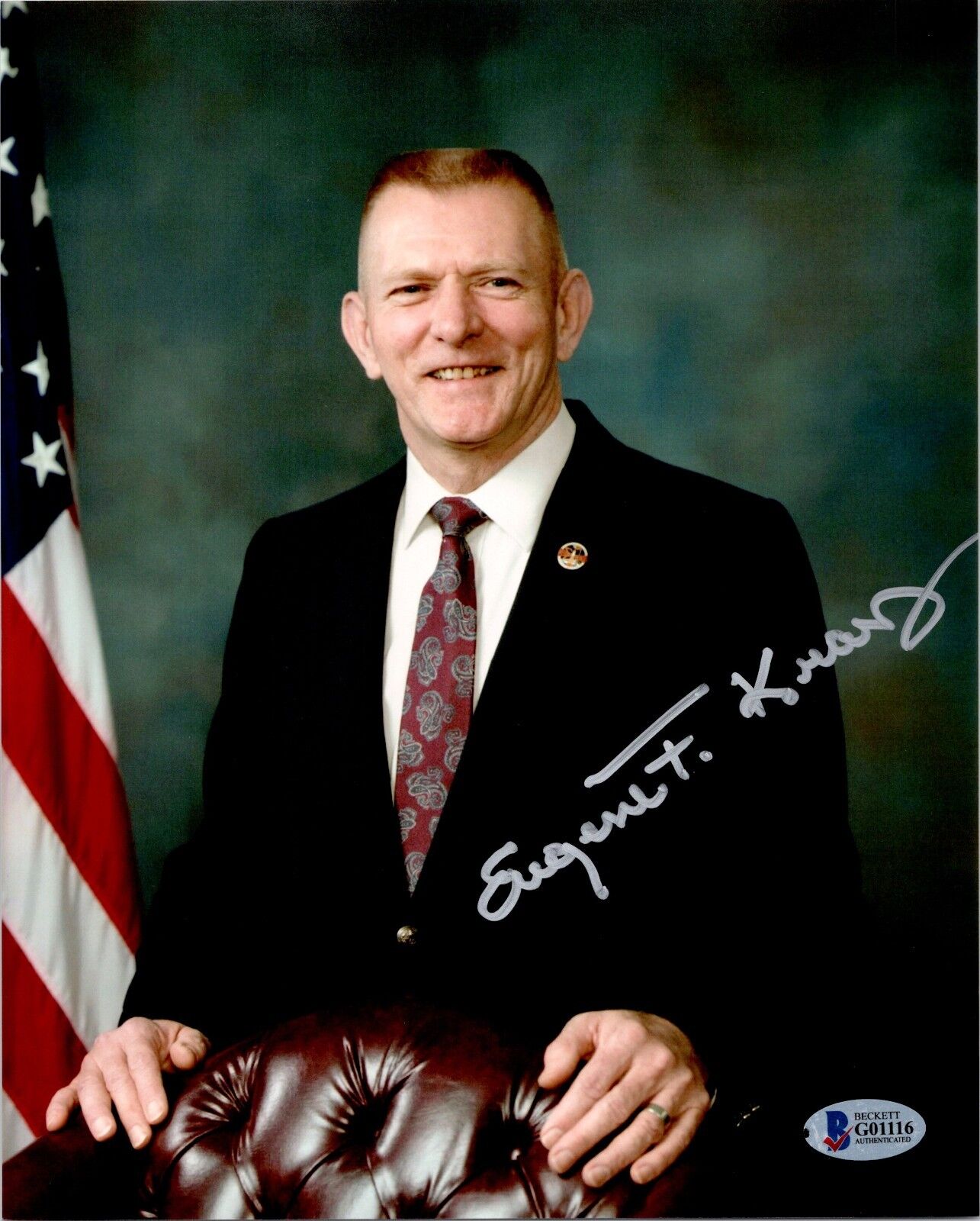 Eugene F. Kranz 'Apollo 13' Autographed 8x10 Photo Beckett Authentication