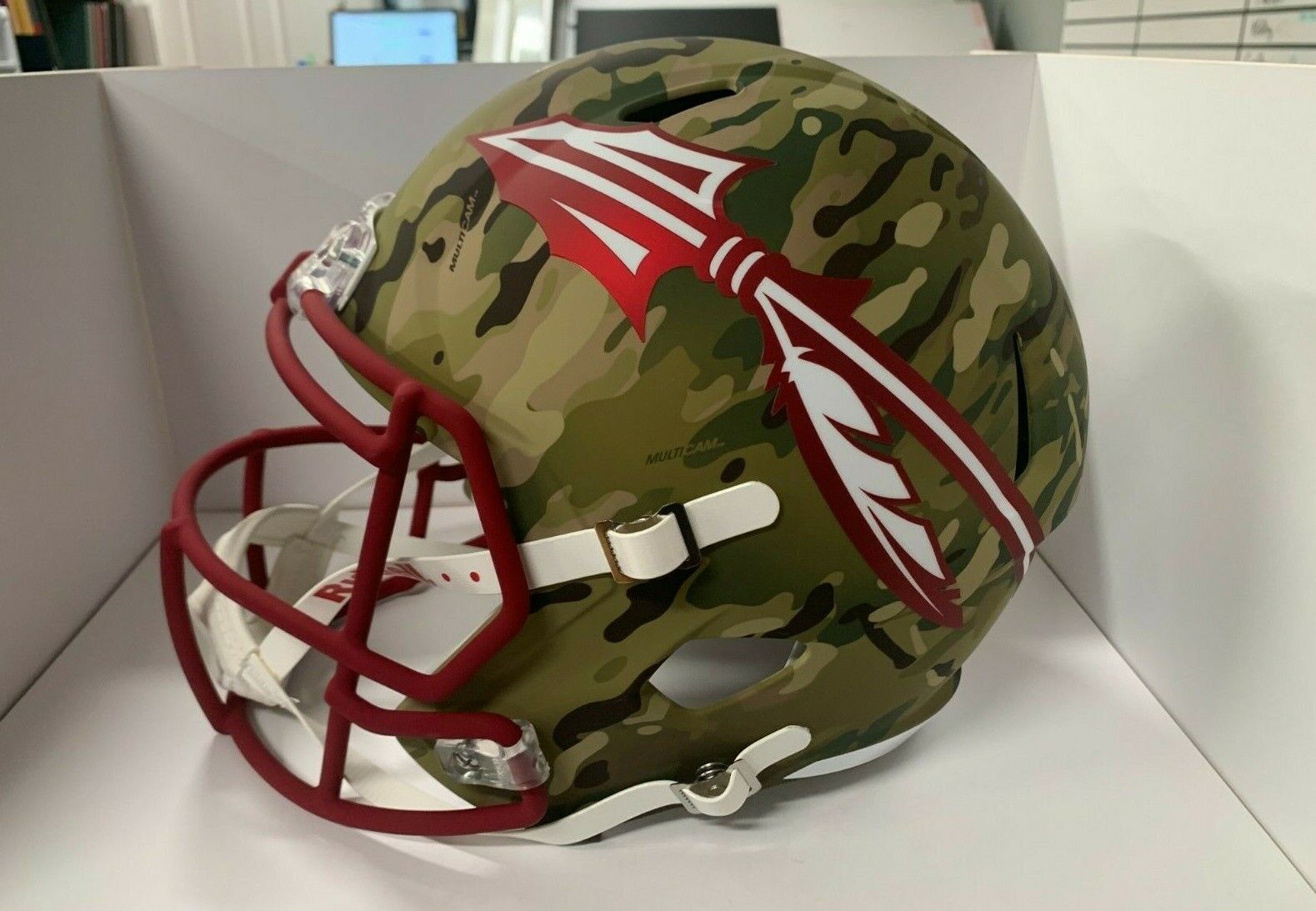 Florida State Camouflage Full Size Replica Helmet Excellent Original Box