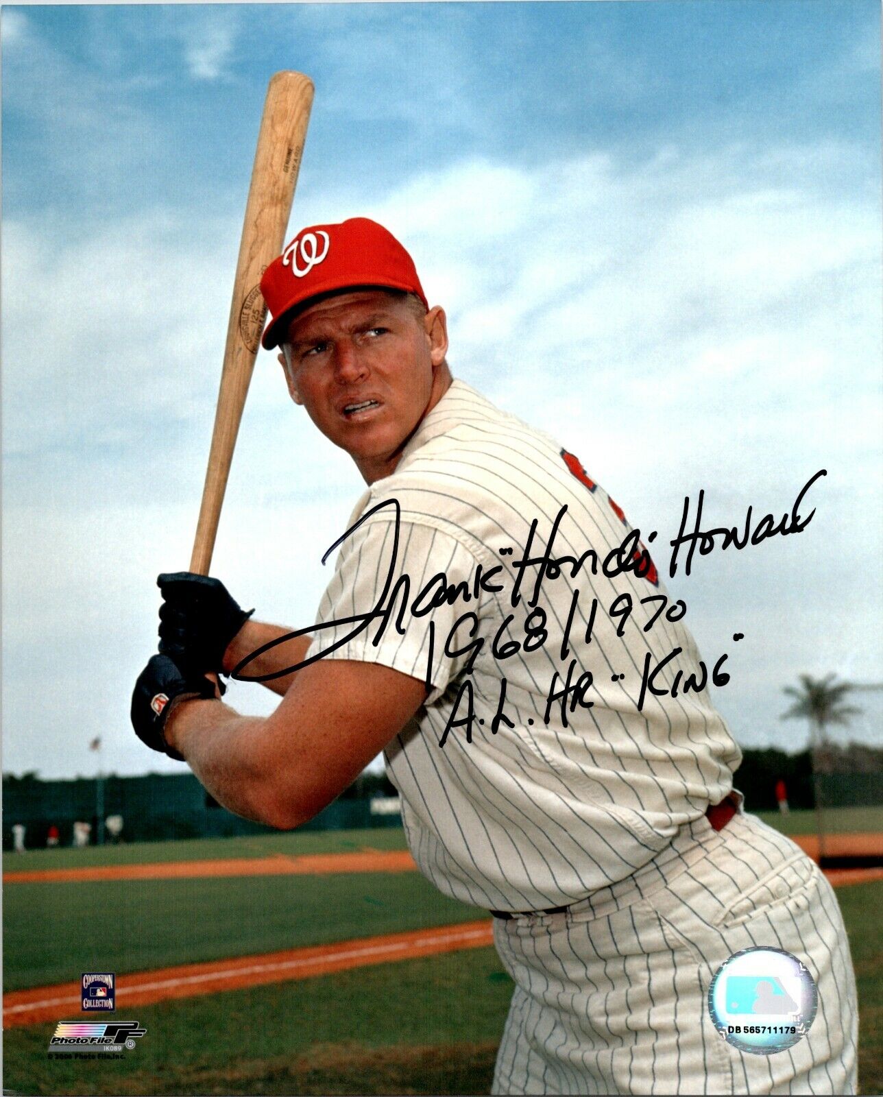 Frank Hondo Howard Washington Senators Signed autographed 8x10 photo