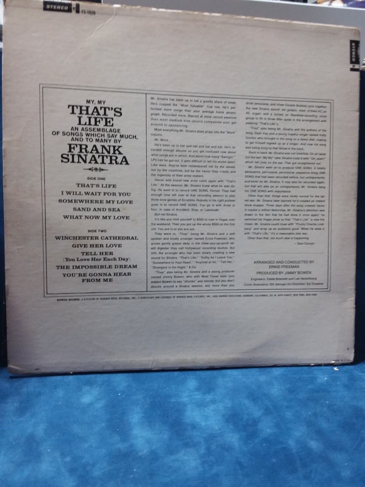Frank Sinatra That's Life LP Record Reprise USED
