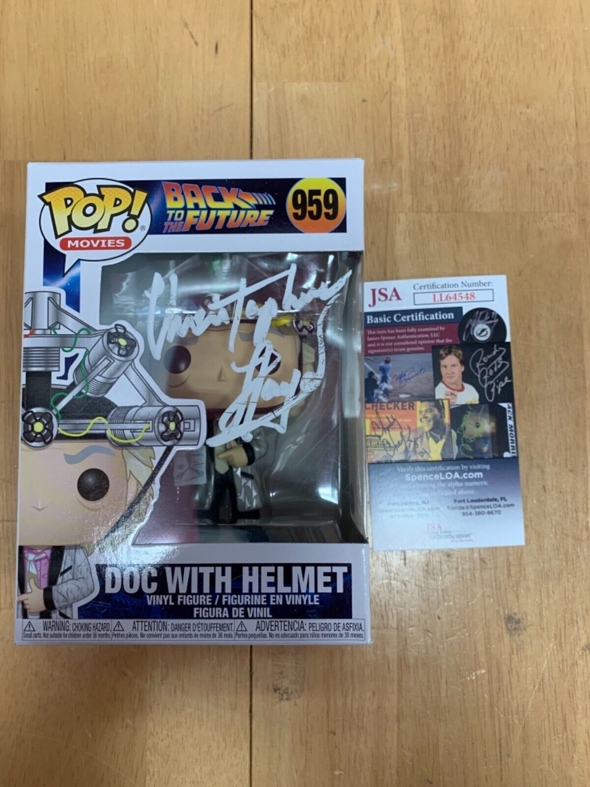 Funko Pop Autographed Christopher Lloyd Back to the Future “Doc Helmet” JSA