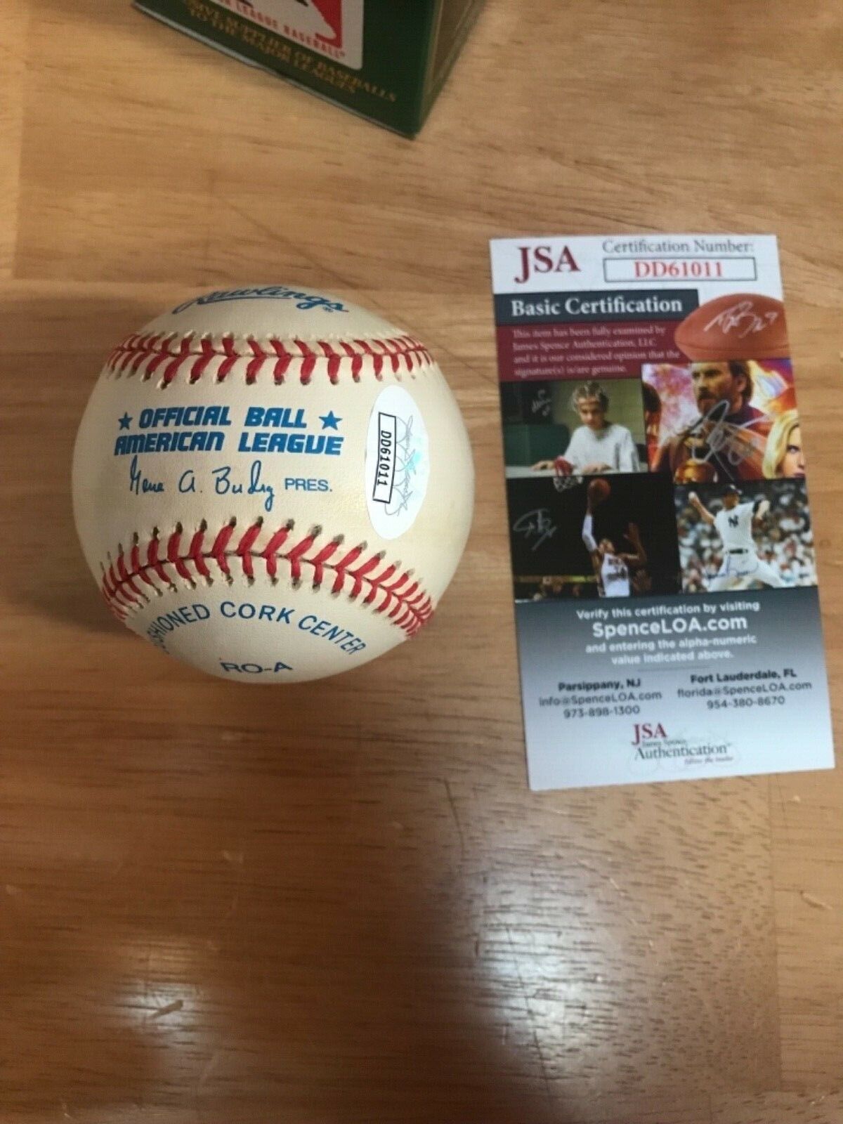 Gary Bell Cleveland Indians 39 signed sweet spot Baseball JSA DD61011