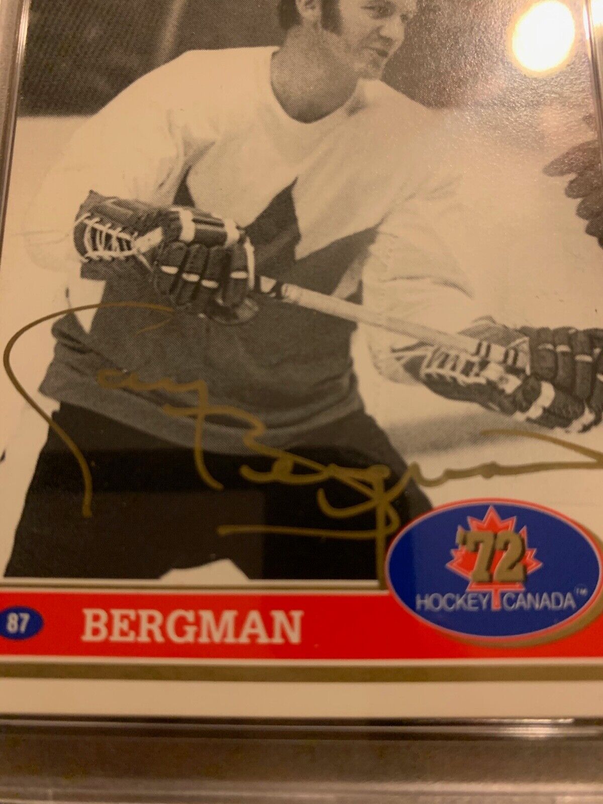 Gary Bergman Autographed 1991 72 Hockey Canada Card PSA Slabbed & Certified