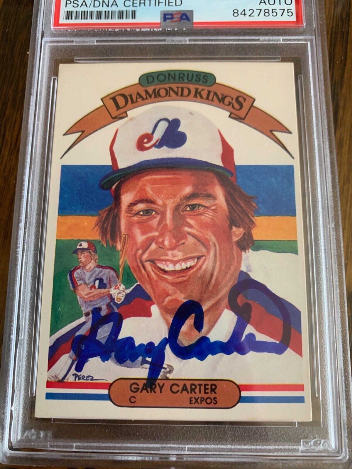 Gary Carter Autographed Signed 1982 Donruss DK Card  PSA Slabbed Certified
