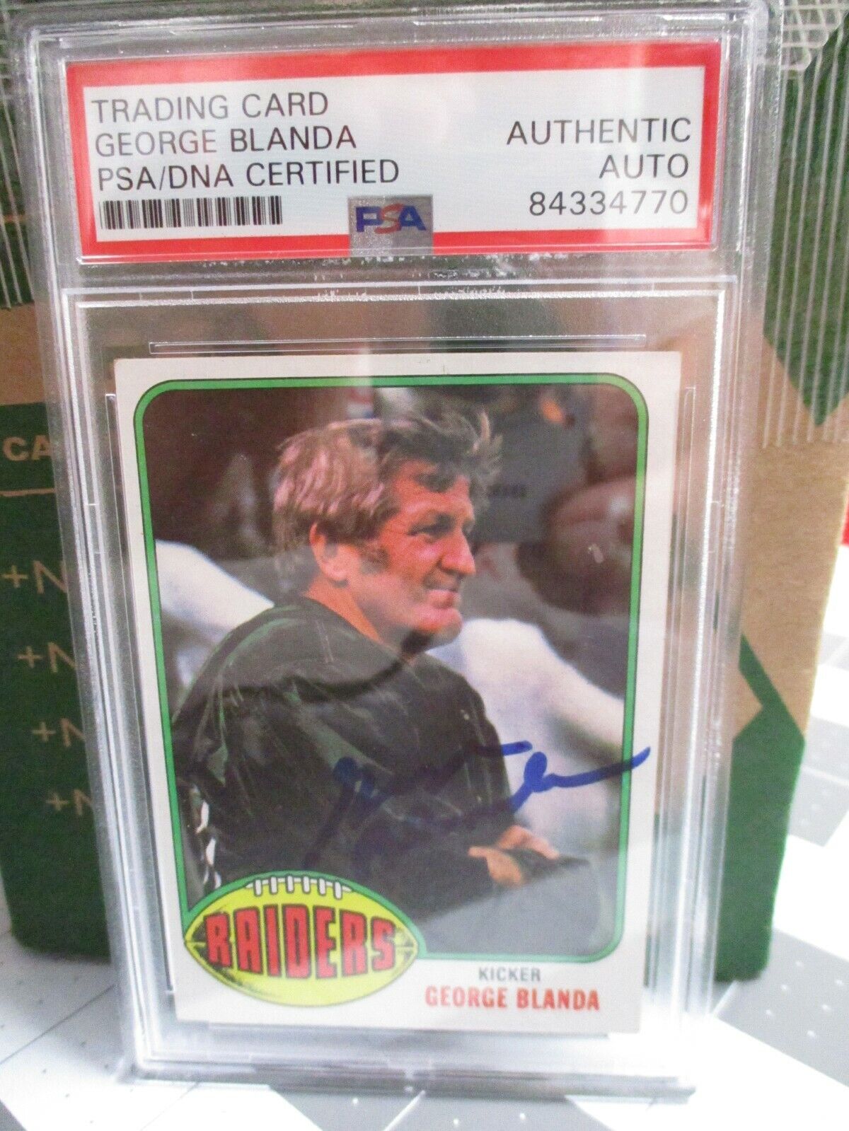 George Blanda Autographed 1976 Topps Card  JSA Stickered Signed PSA 84334770