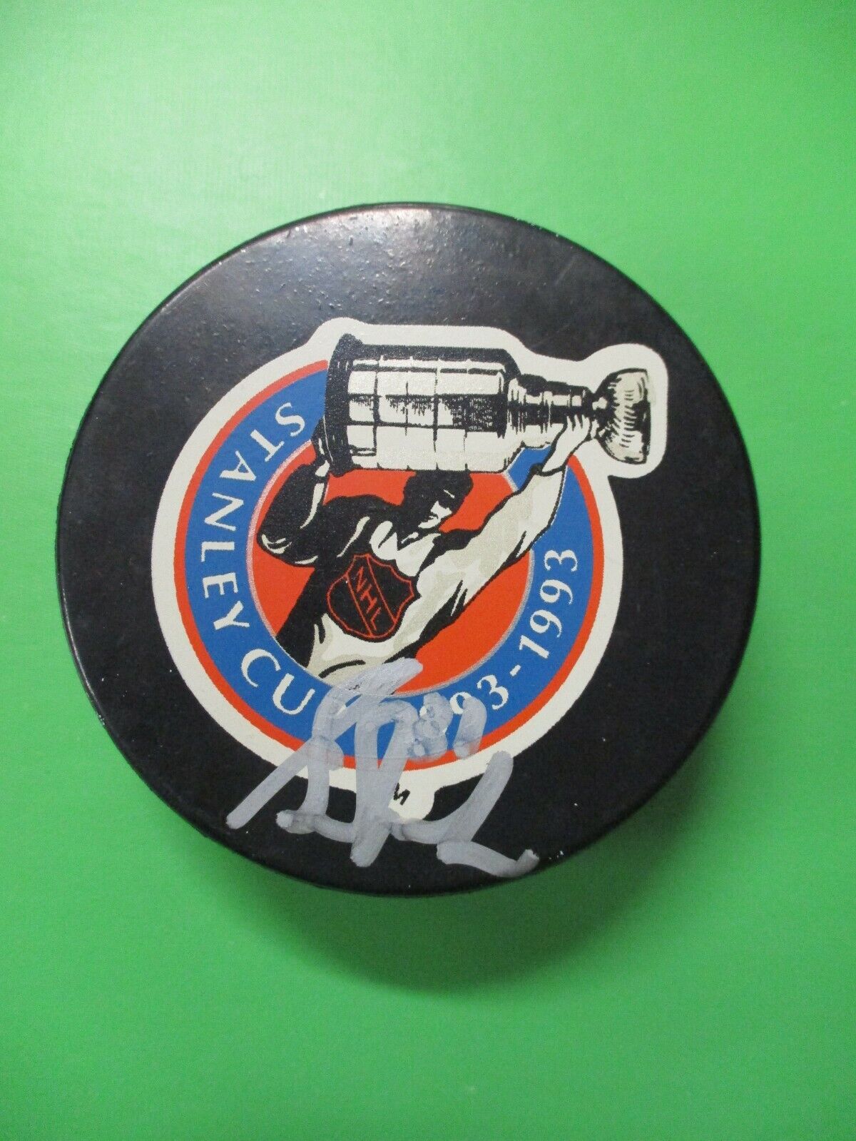 Grant Fuhr 1993 Official Game Puck Sign Autographed NHL Licensed Hockey with JSA