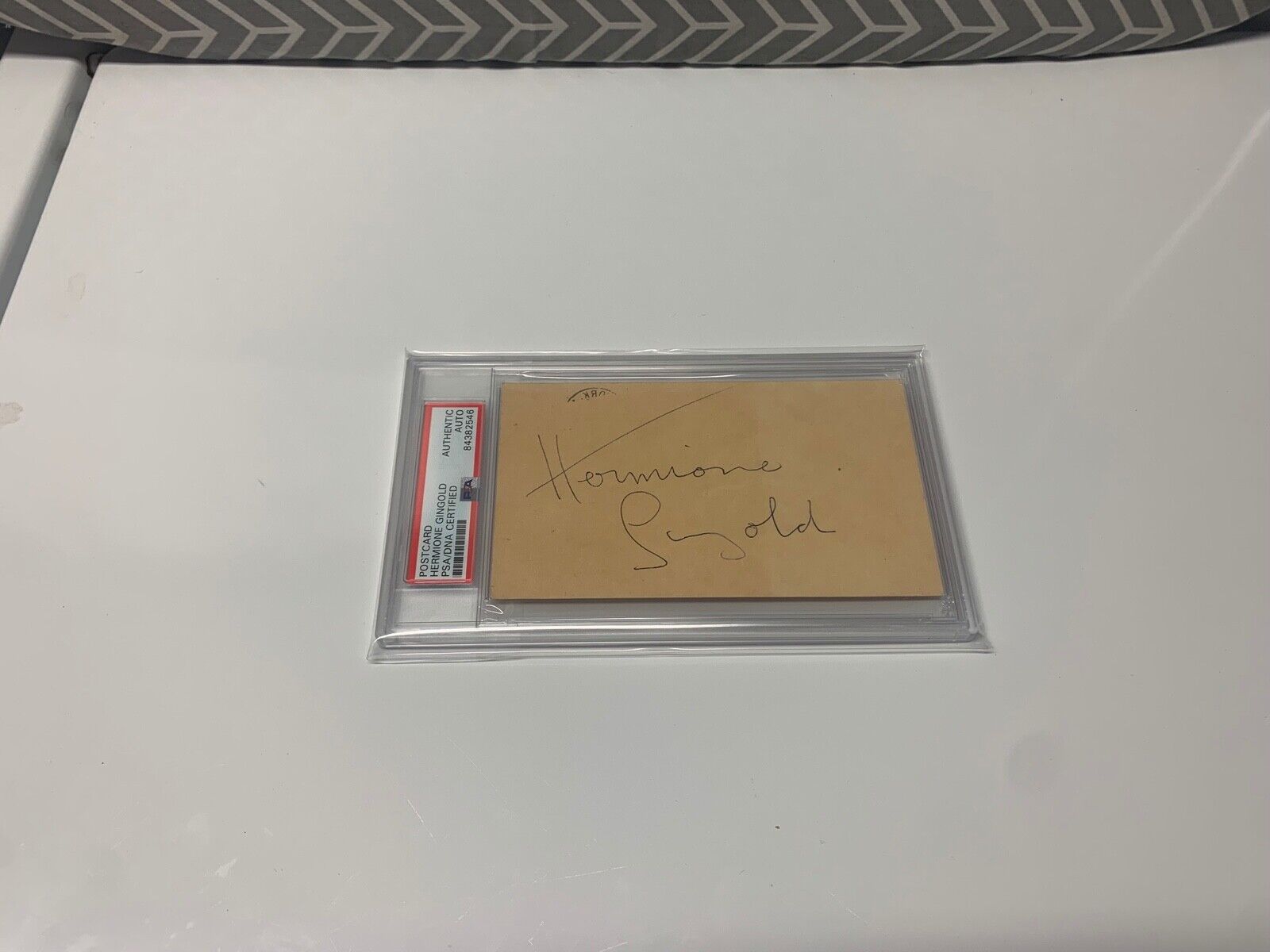 Hemione Gingold 1959 Autographed Index Card W/ PSA Slab and Cert. 84382546