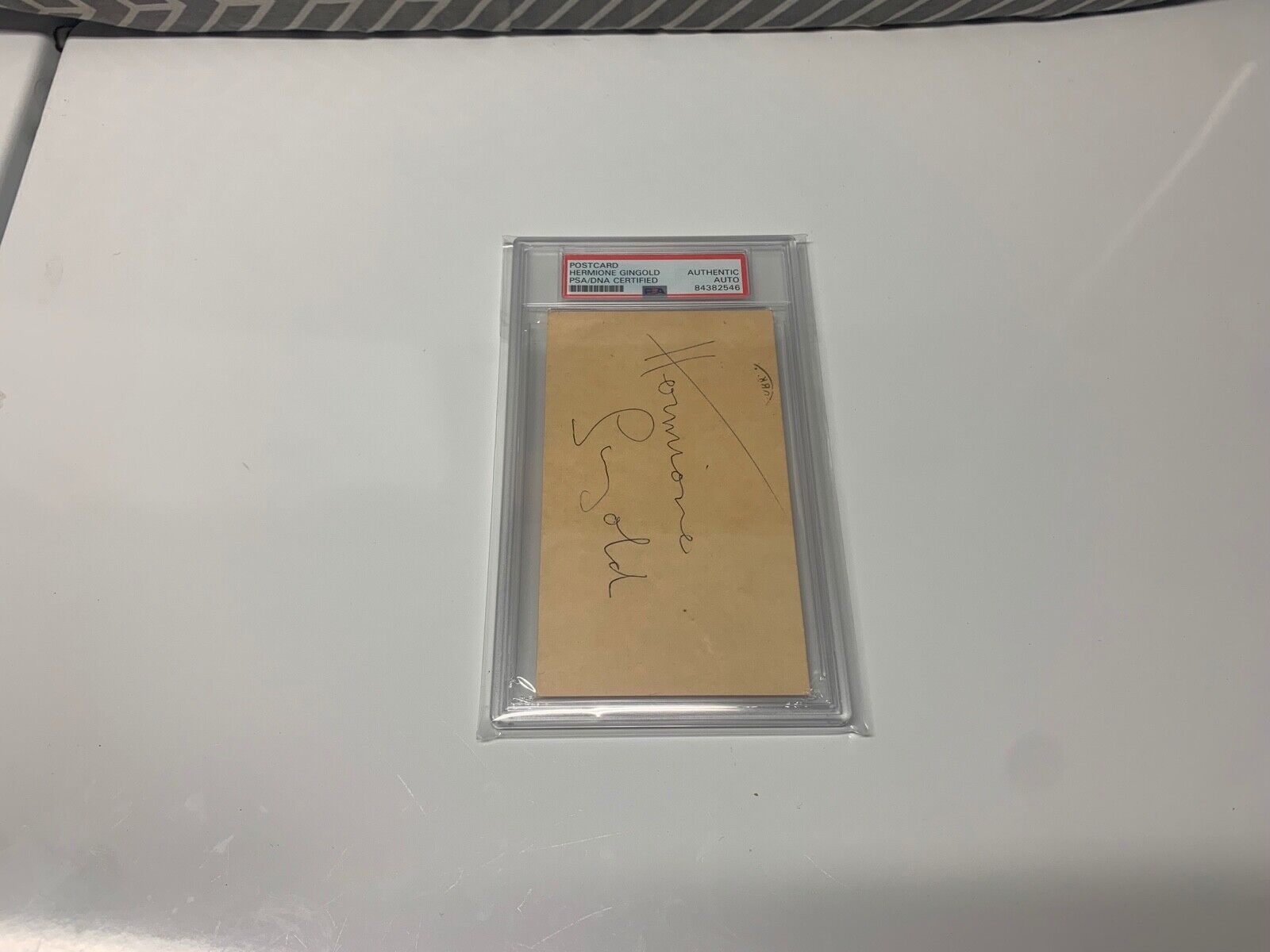 Hemione Gingold 1959 Autographed Index Card W/ PSA Slab and Cert. 84382546