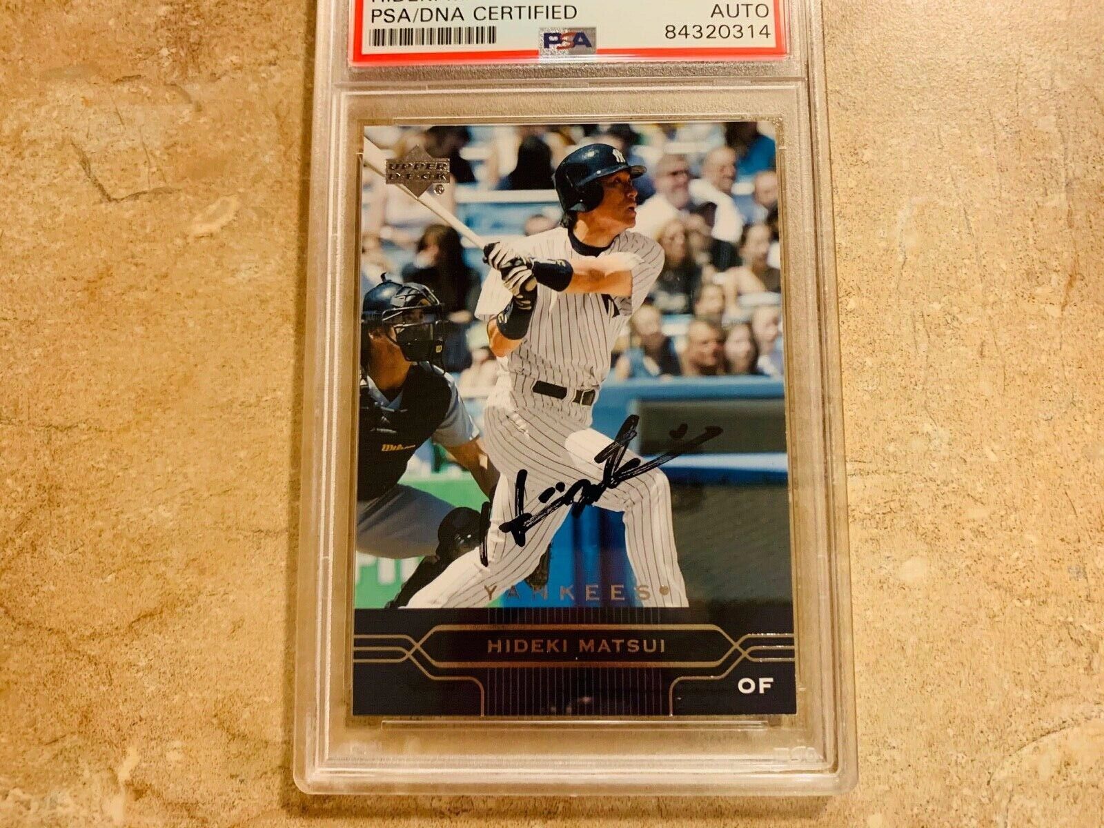 Hideki Matsui New York Yankees Autographed 2005 UD Card PSA Slabbed Ce -  All Sports Custom Framing