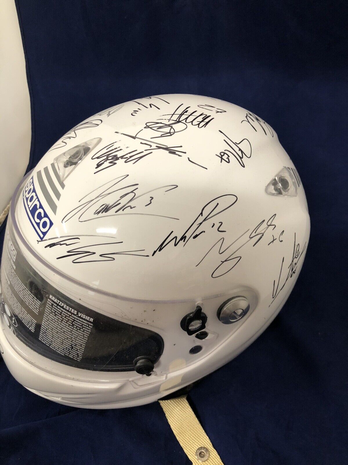 Indy Helmet Sparco signed by 24 Hinchcliffe  Kanaan Castroneves Dixon  Power JSA