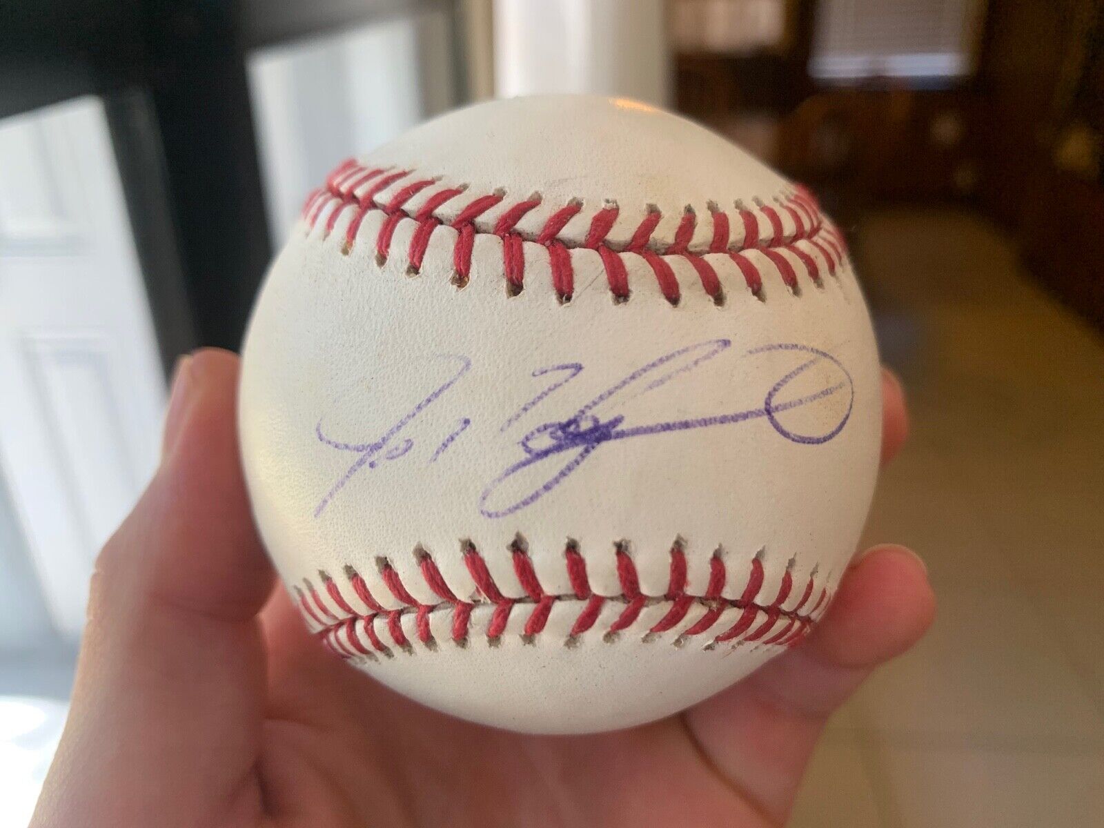 Ivan Rodriguez Nationals Autographed MLB Bud Selig Baseball W/ PSA COA VG Cond.