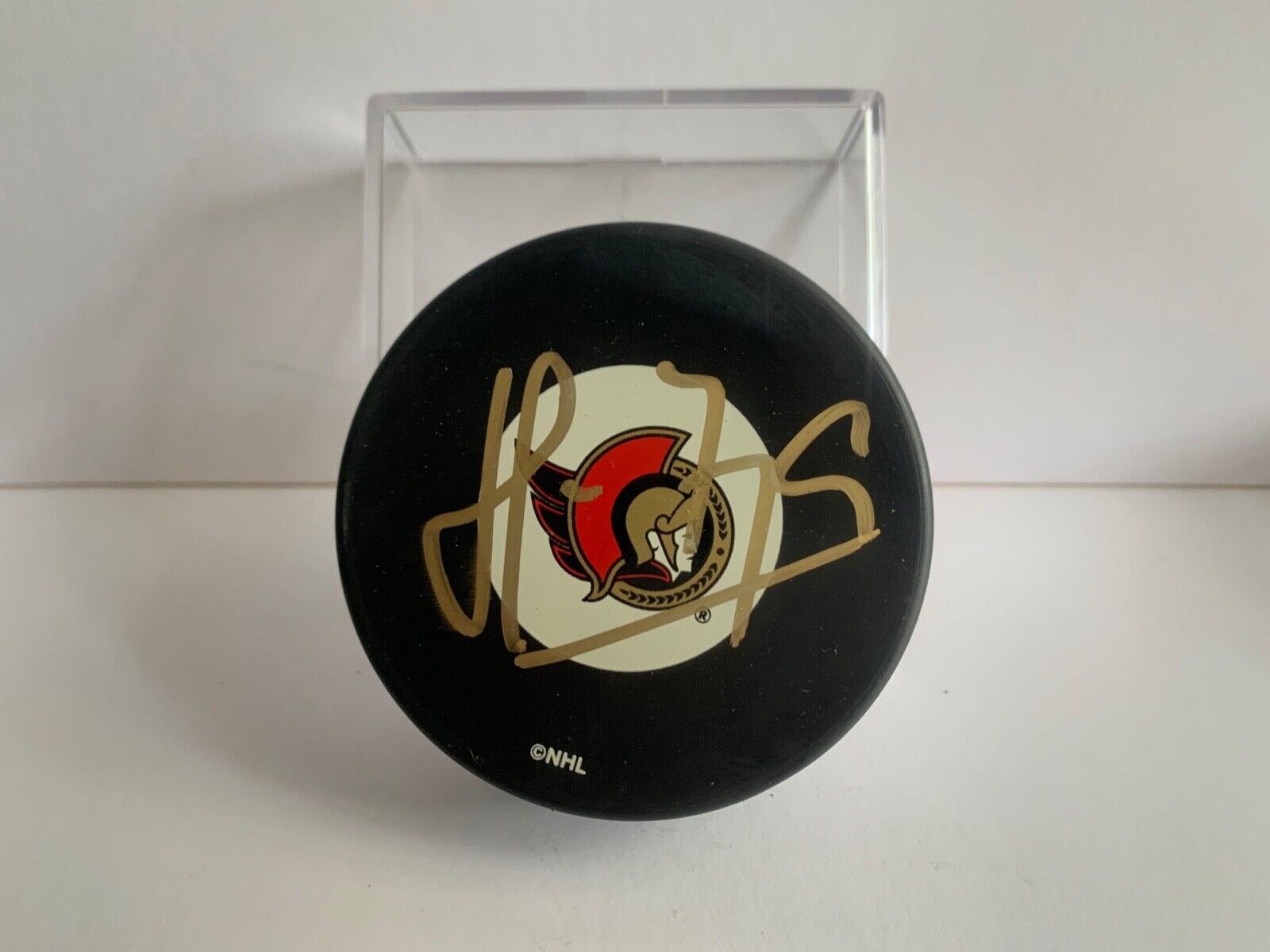 Jan Hlavac Ottawa Senators Officially Licensed Autographed Hockey Puck NHL