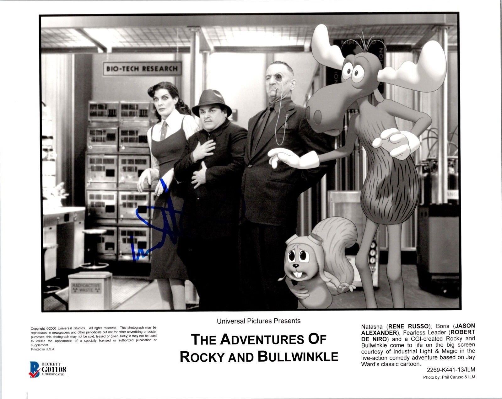 Jason Alexander Adventures of Rocky and Bullwinkle Autographed 8x10 Photo BAS