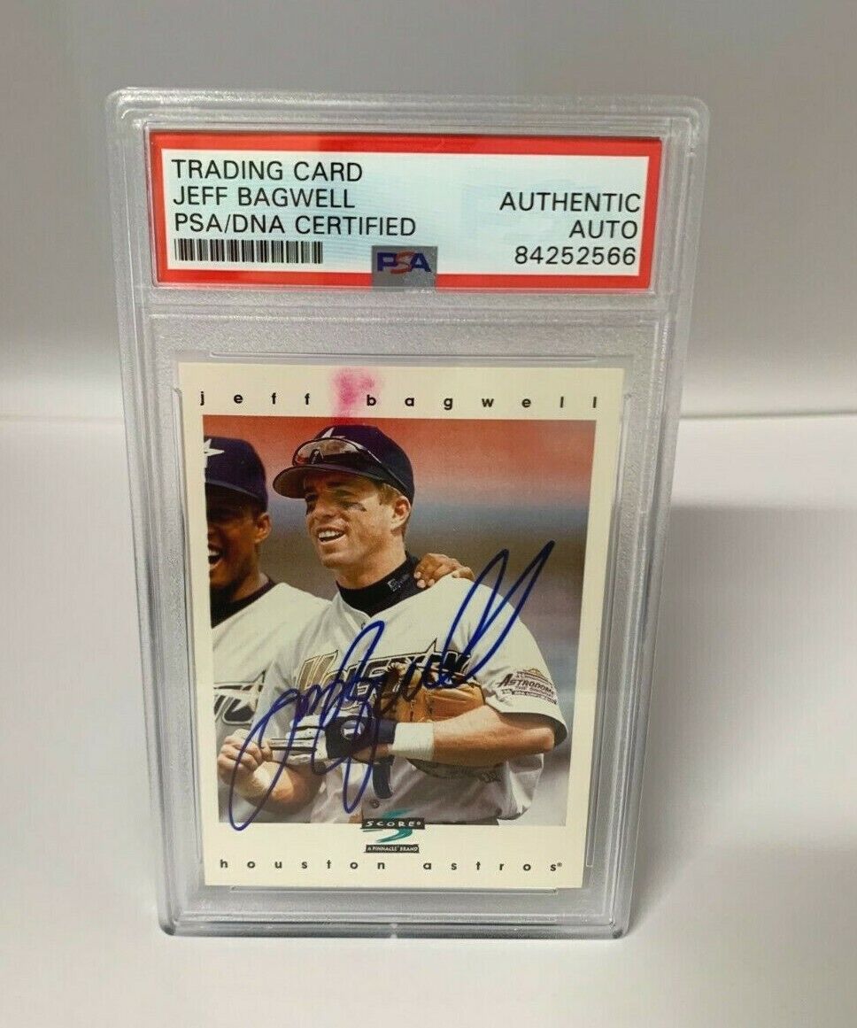 Jeff Bagwell Autographed Signed 1997 Score Baseball Card PSA Certified -  All Sports Custom Framing