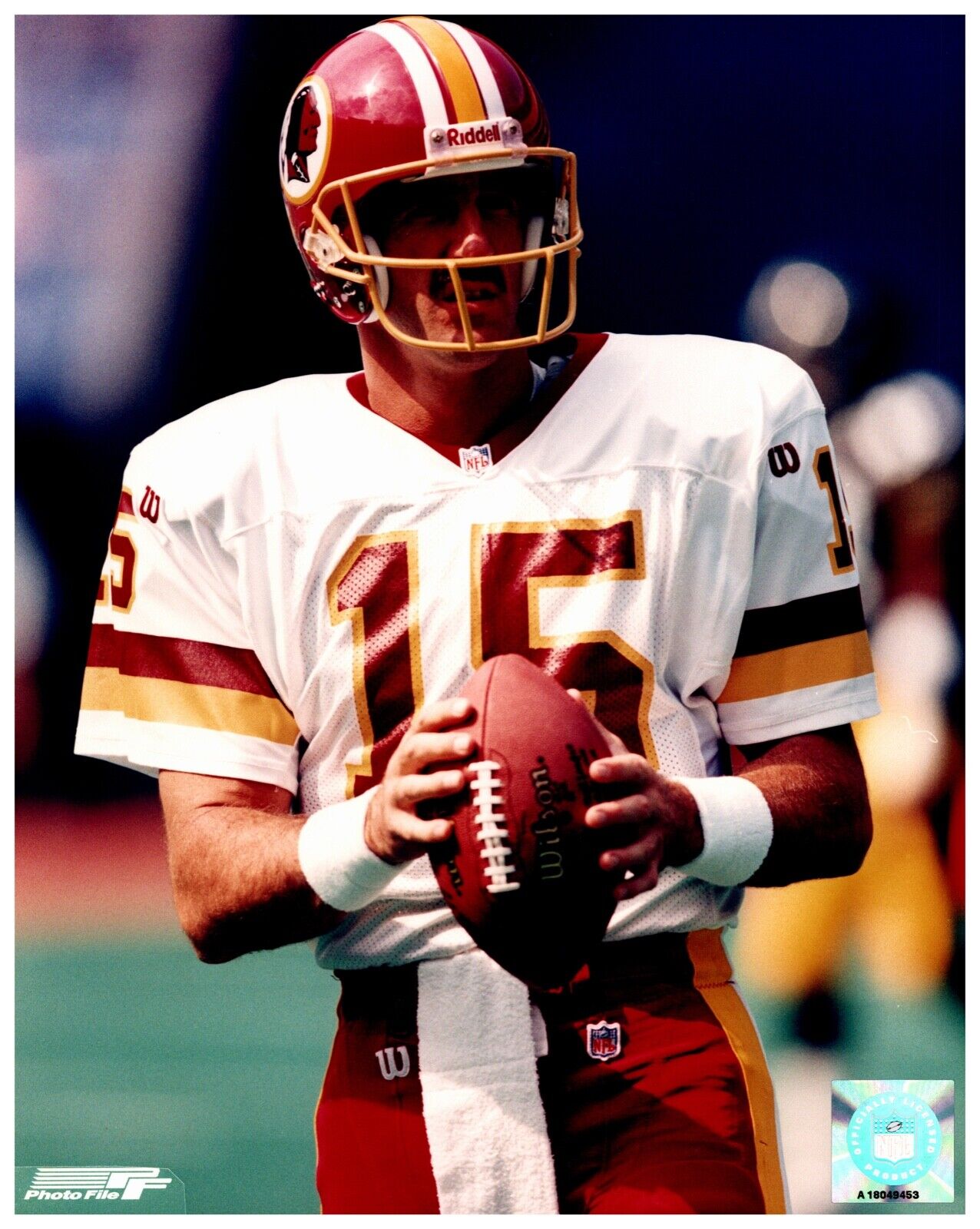 Jeff Hostetler Redskins Photofile Unsigned 8x10 Hologram Sports Photo 2