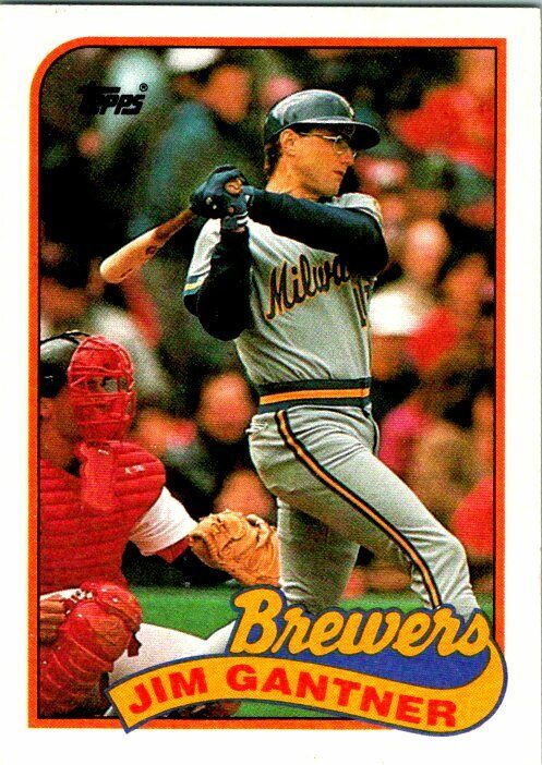 Jim Ganter Milwaukee Brewers 1989 Topps Misprint Card Mark Portugal Backside