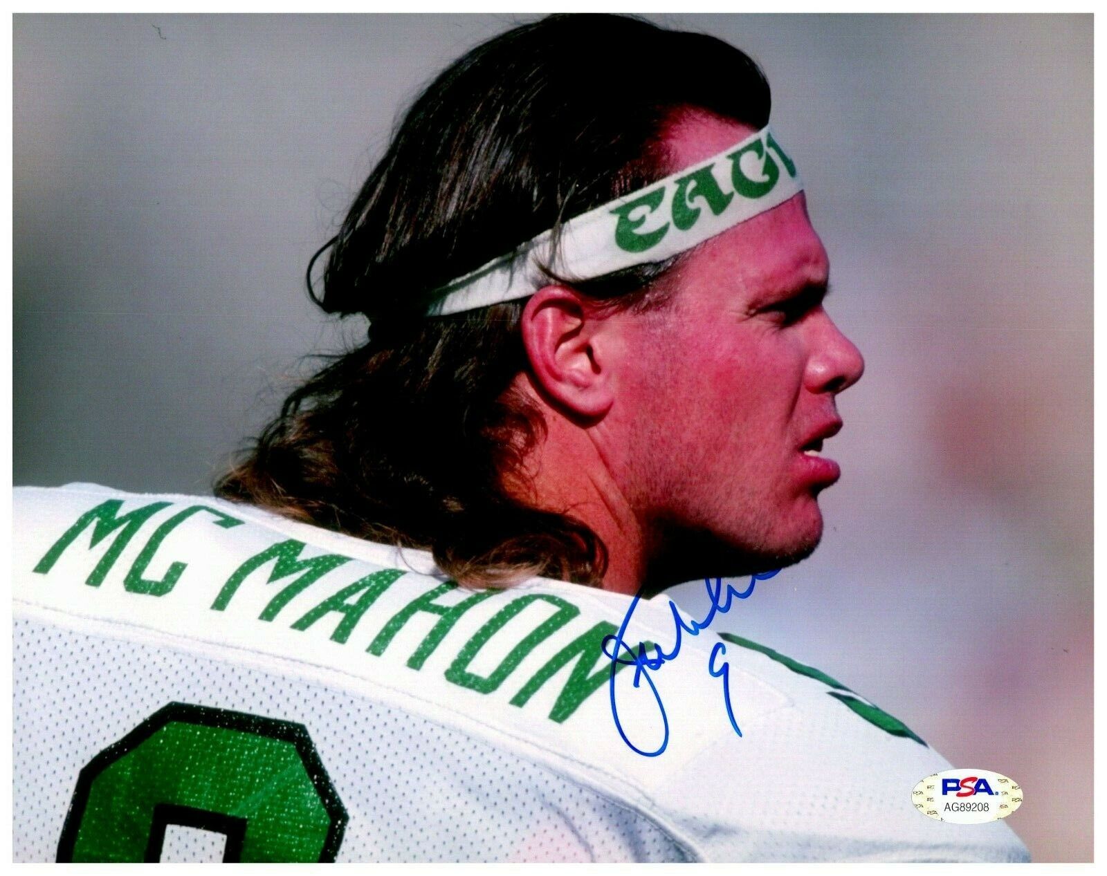 Jim McMahon Philadelphia Eagles Autographed Signed 8x10 Color Photo PSA COA