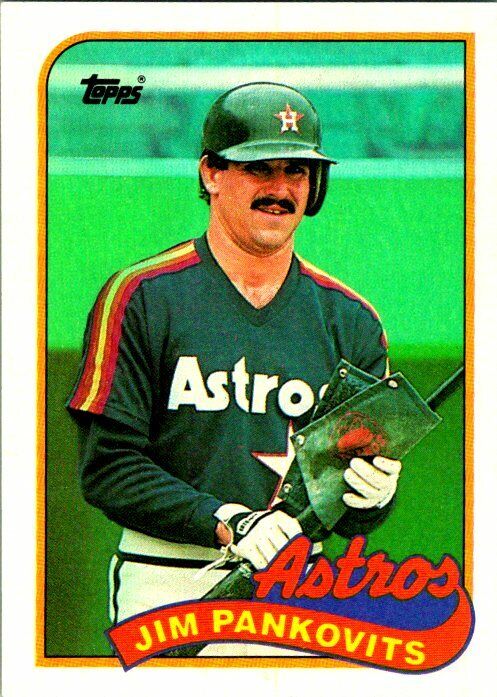 Jim Pankovits Houston Astros 1989 Topps Misprint Card 1988 AL Leaders Backside