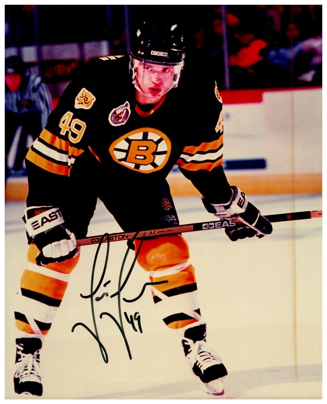 Joe Juneau Boston Bruins Signed Autographed 8x10 Color Photo