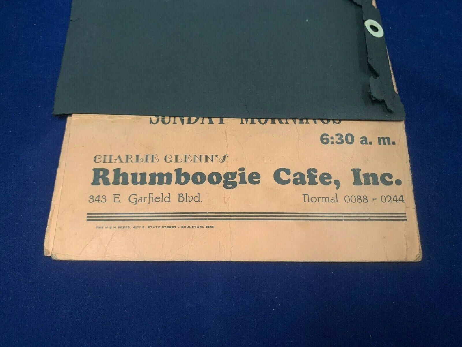 Joe Louis Autographed Rhumboogie Cafe Menu Rare JSA LOA Certified