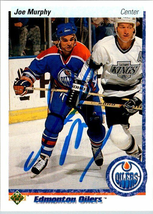 Joe Murphy Edmonton Oilers Hand Signed 1990-91 UD Card 190 NM-MT