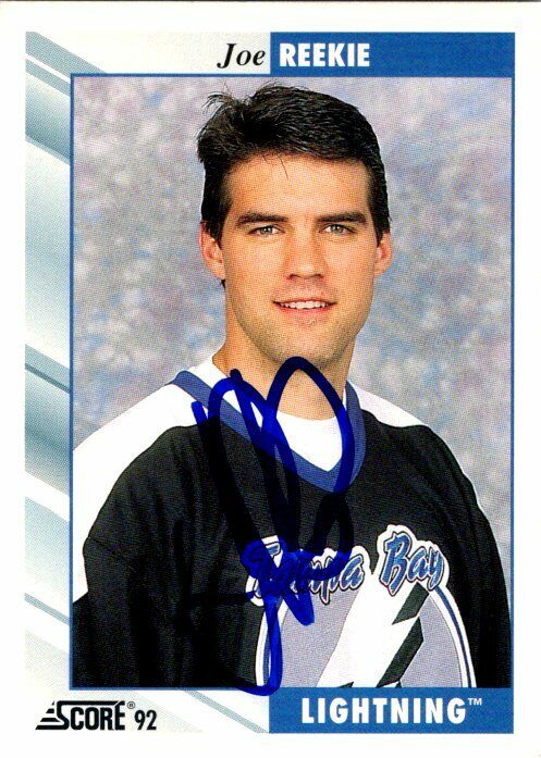Joe Reekie Tampa Bay Lightning Hand Signed 1992-93 Score Hockey Card 510 NM