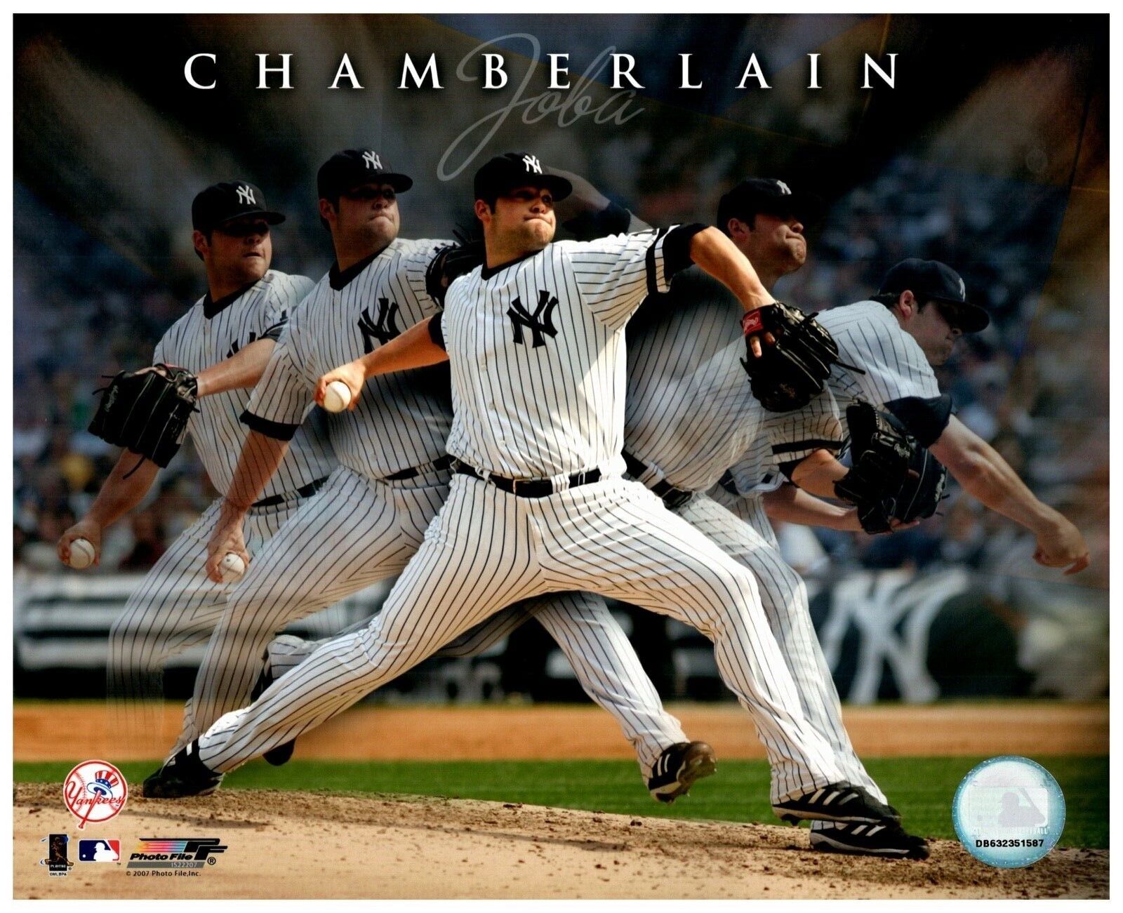 John Chamberlain New York Yankees 8x10 Sports Photo A Unsigned MLB Hologram