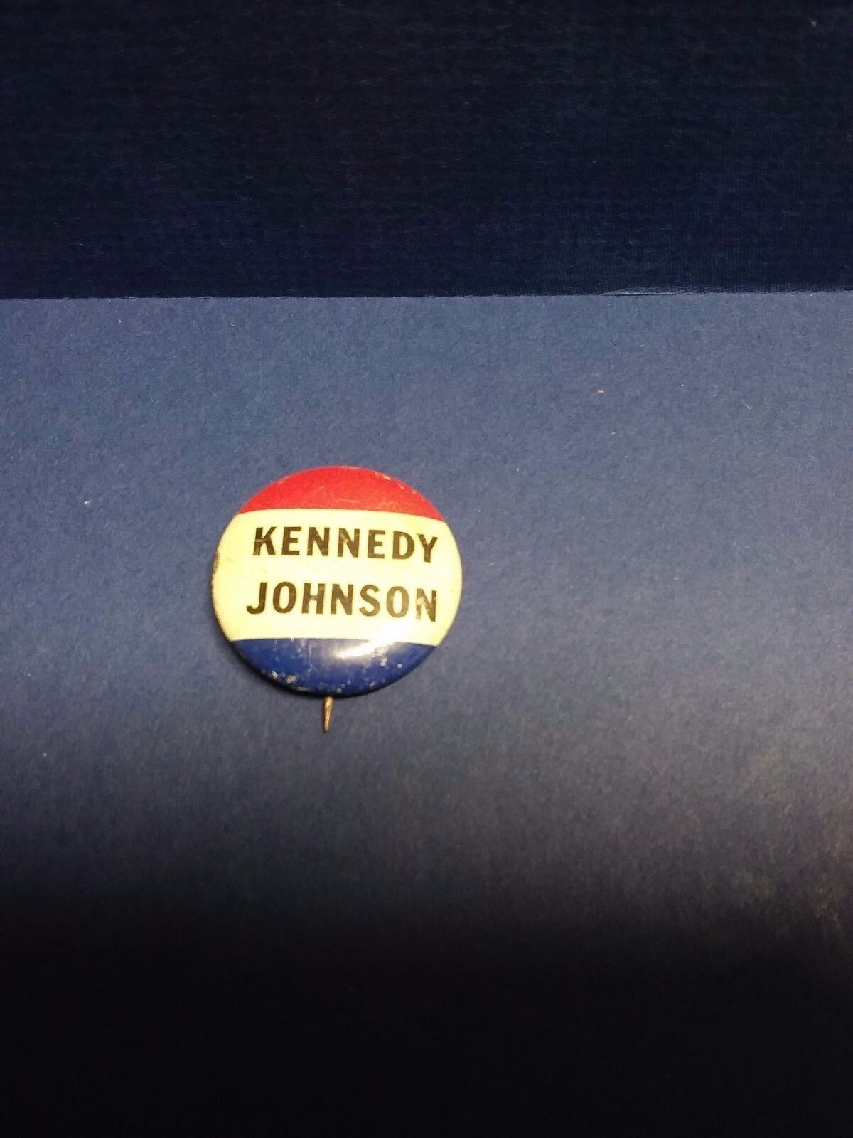 John F. Kennedy Lyndon Johnson campaign button JFK vintage pin
