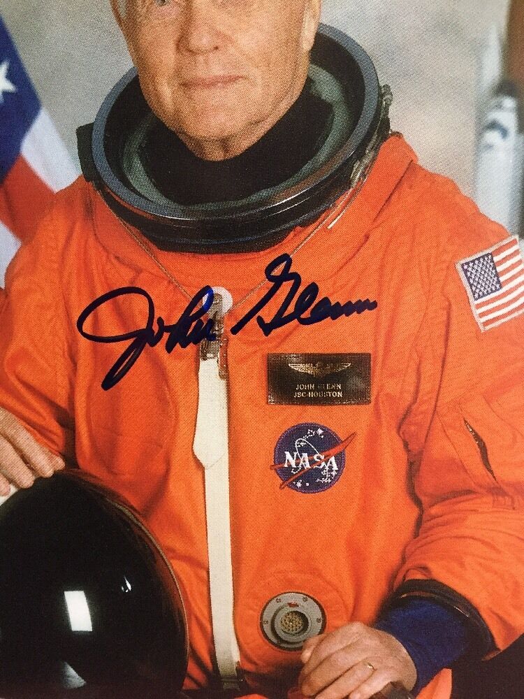 John H. Glenn Jr. Mercury astronaut vintage hand SIGNED NASA photo JSA COA