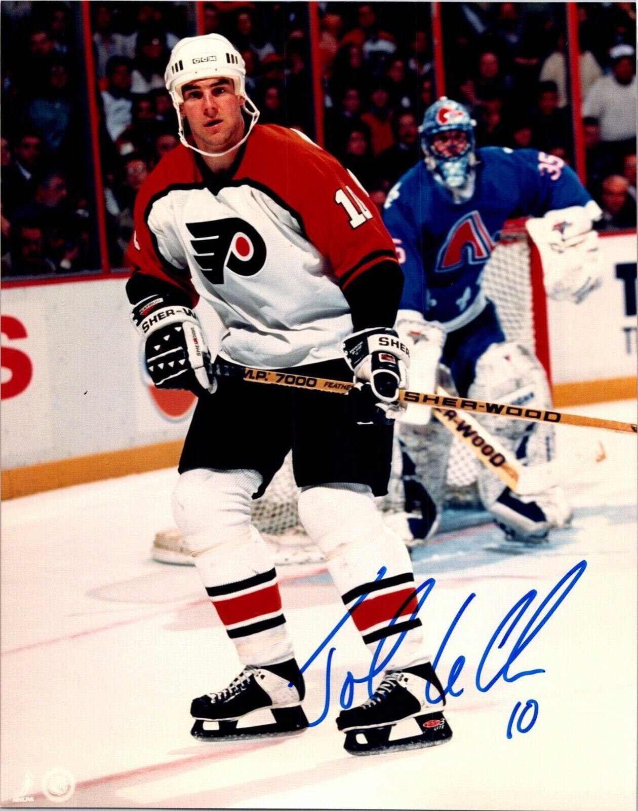 John LeClair Philadelphia Flyers NHL Autographed 8x10 Photo Certified by AS