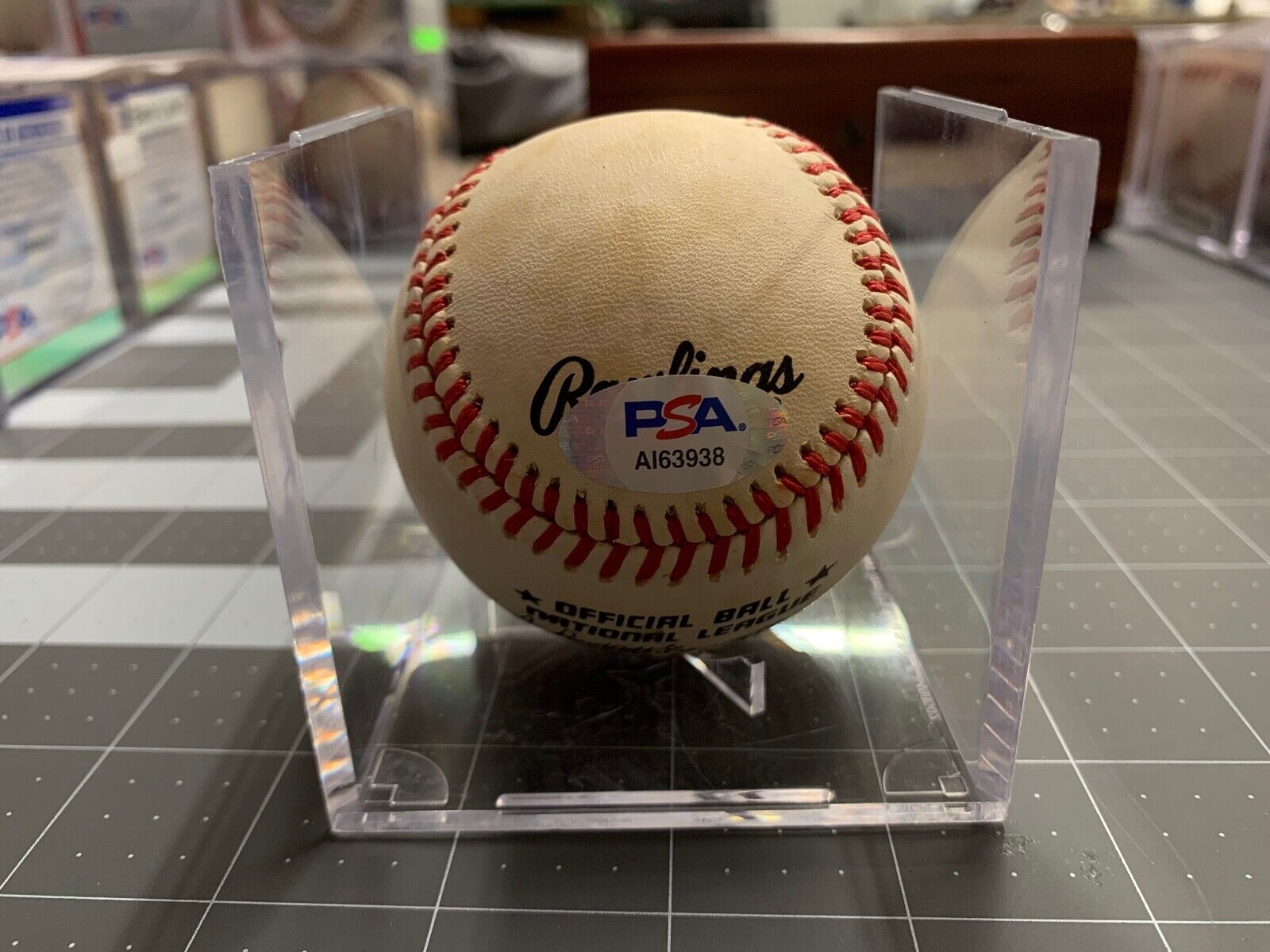 Johnny Mize Yankees Autographed Giamatti Rawlings Ball PSA Certified AI63938