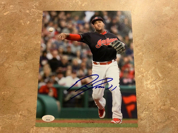 Autographed/Signed JOSE RAMIREZ Cleveland Indians Jersey
