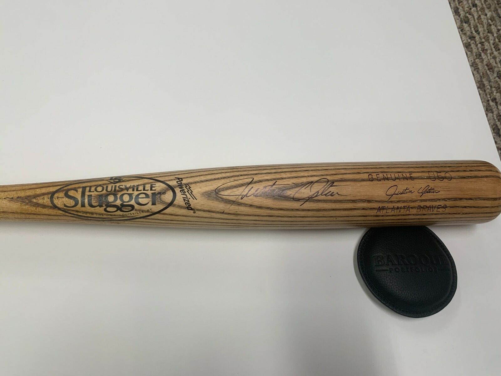 Justin Upton Atlanta Braves Game Used Autographed Signed LS Bat JSA CO -  All Sports Custom Framing