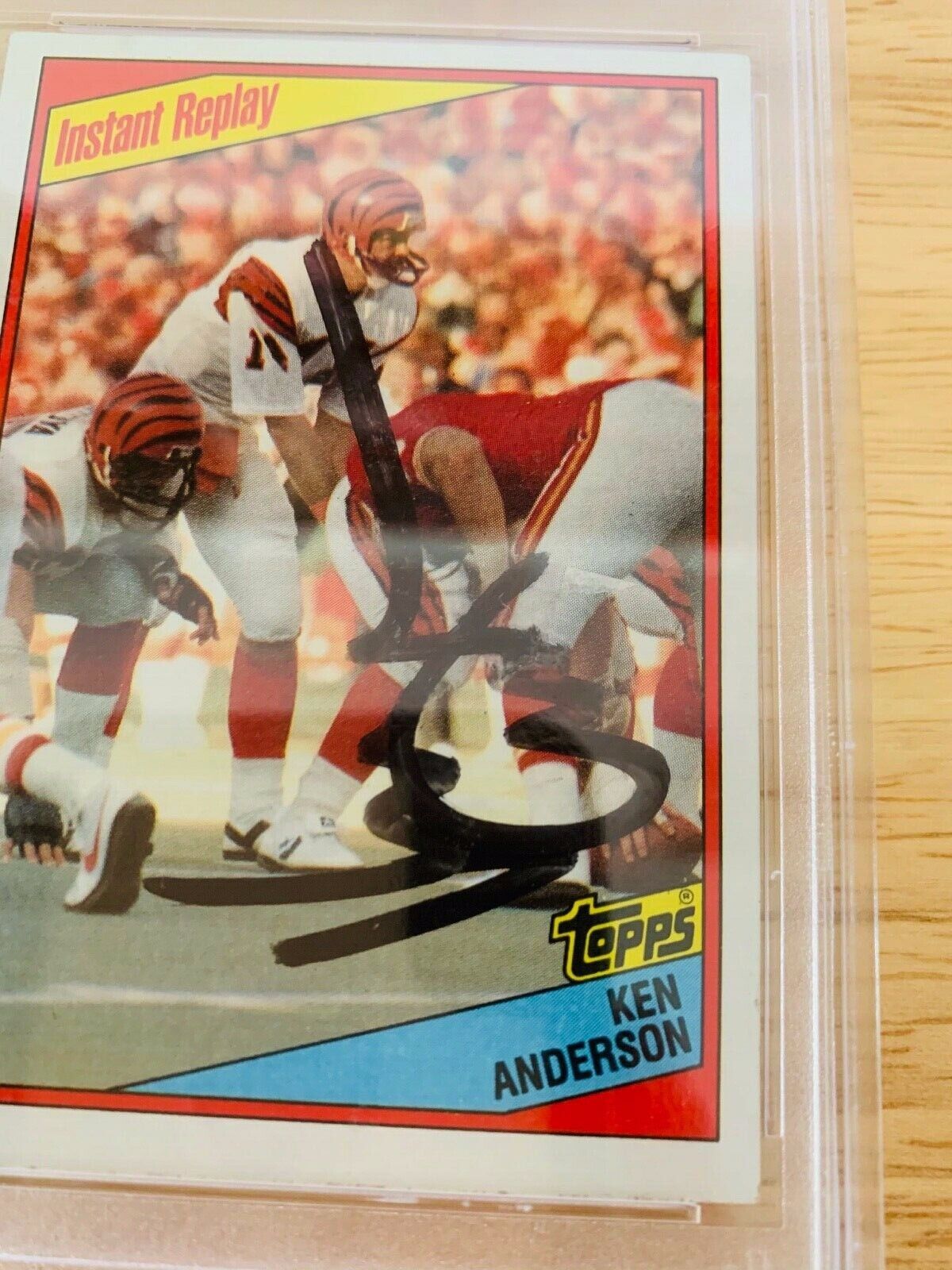 Ken Anderson Autographed Signed 1984 Topps Football Card PSA Certified Slabbed